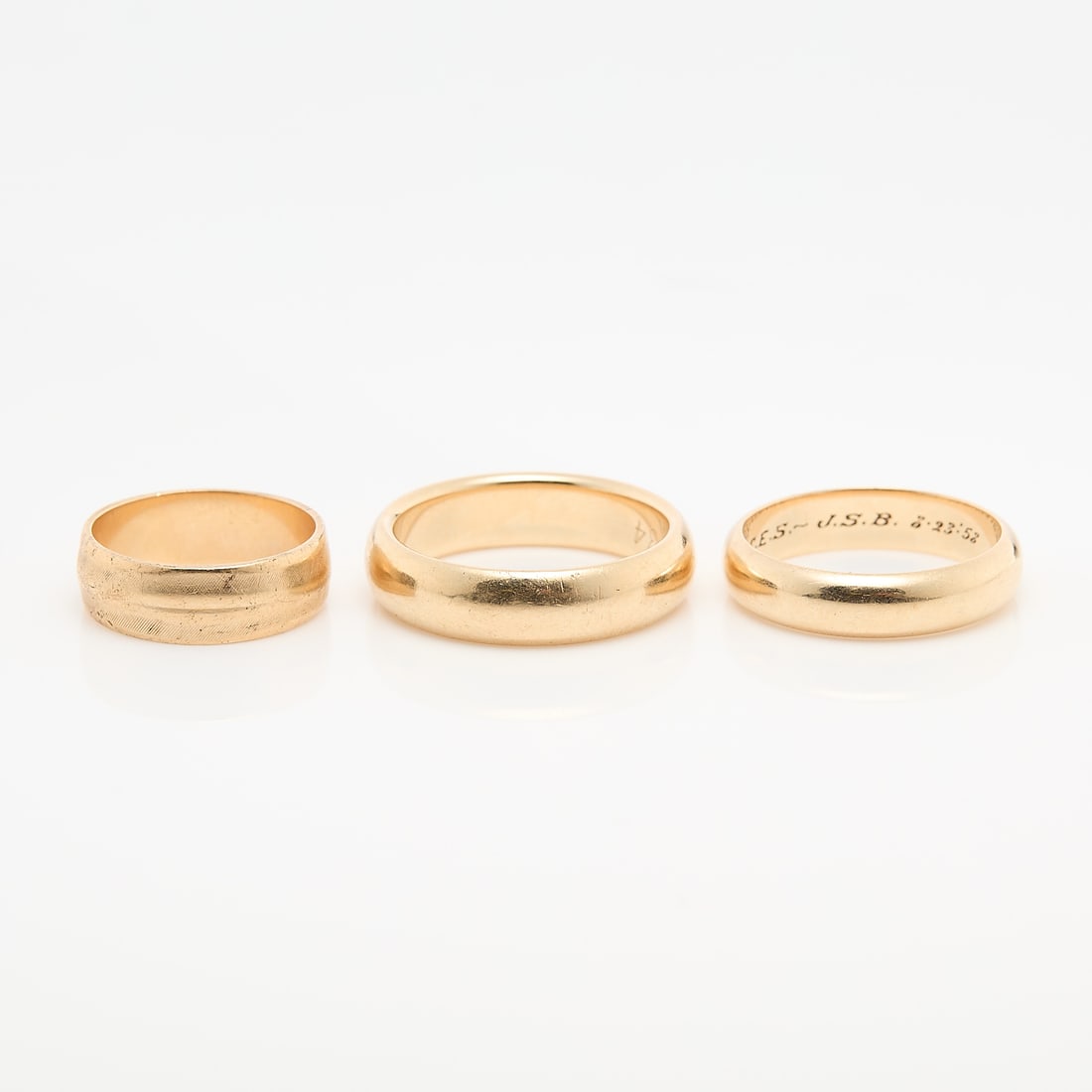 3 14k Yellow Gold Wedding Bands (1 of 2)
