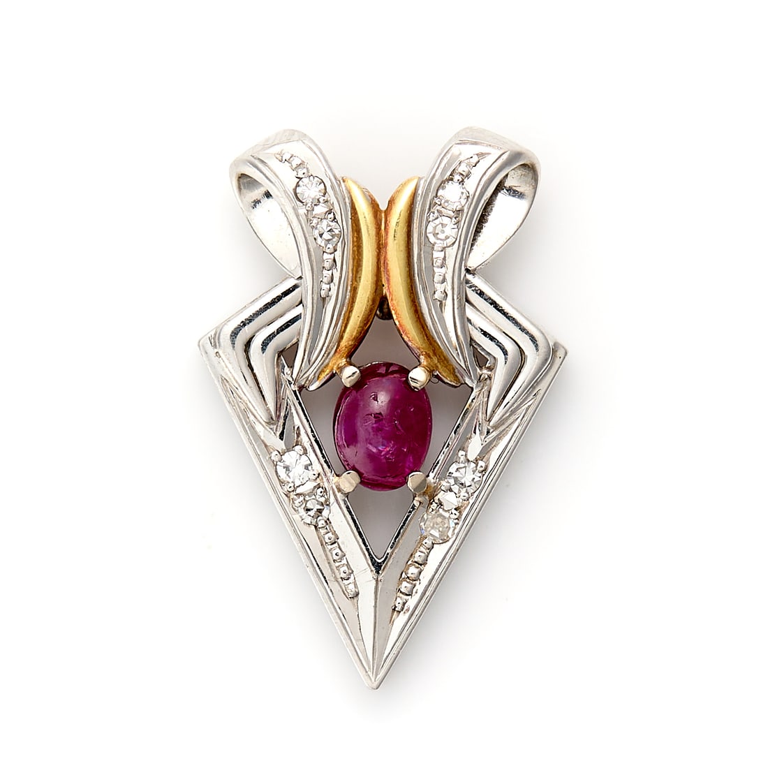 Gold Ruby & Diamond Pendant (1 of 3)