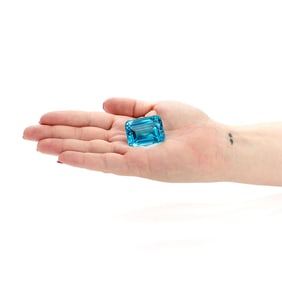 Step Cut Blue Topaz 122 CT