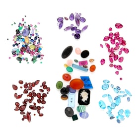 Large Group Assorted Colored Stones