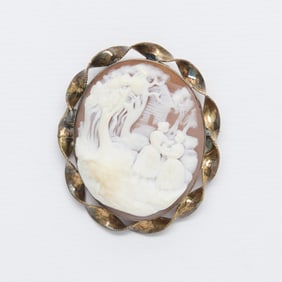 Landscape Cameo Brooch