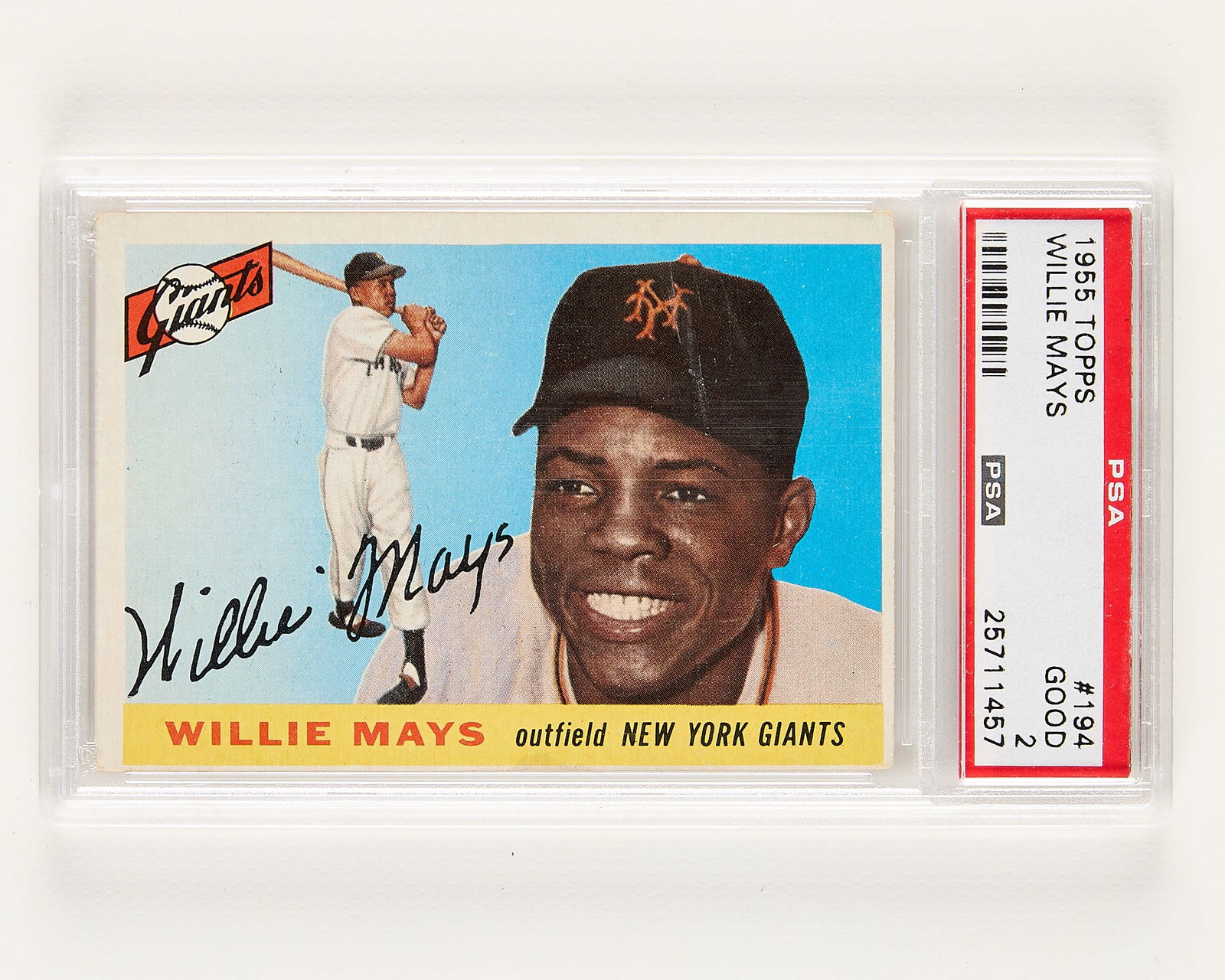 1955 Topps #194 Willie Mays PSA 2 (1 of 2)