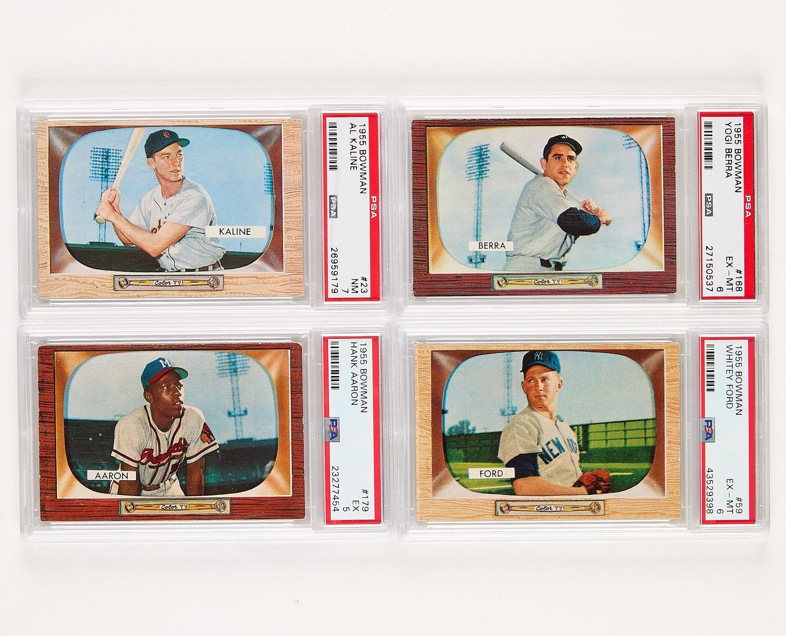 4 1955 Bowman HOF Cards PSA (1 of 2)