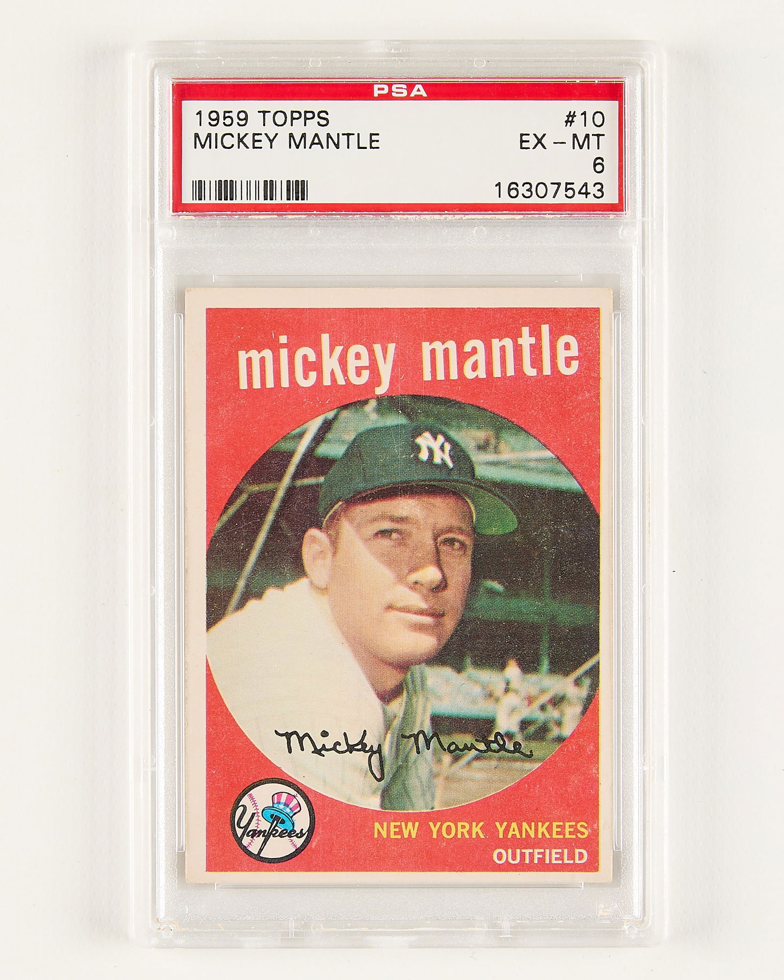 1959 Topps #10 Mickey Mantle PSA 6 (1 of 2)