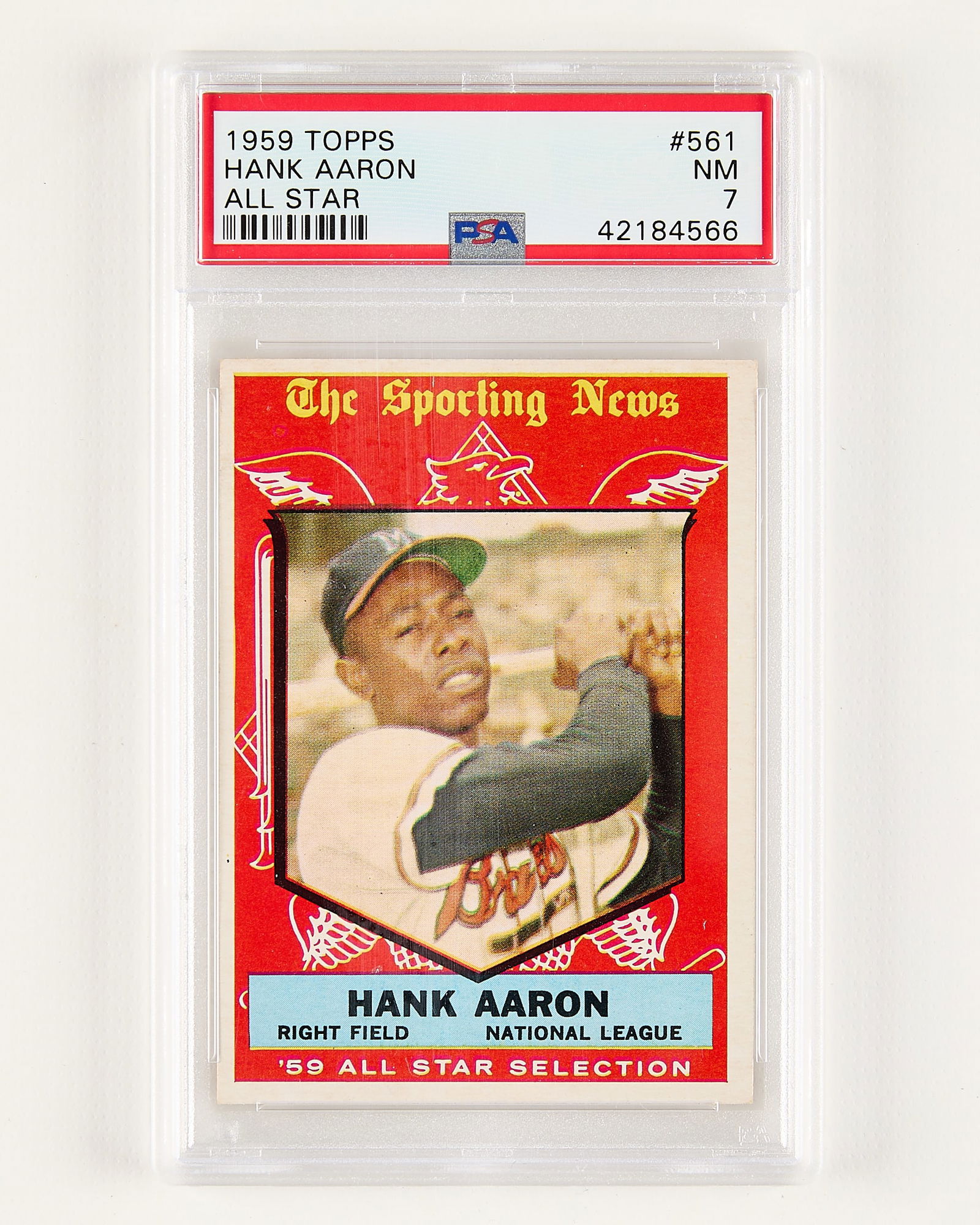1959 Topps #561 Hank Aaron All Star PSA 7 (1 of 2)
