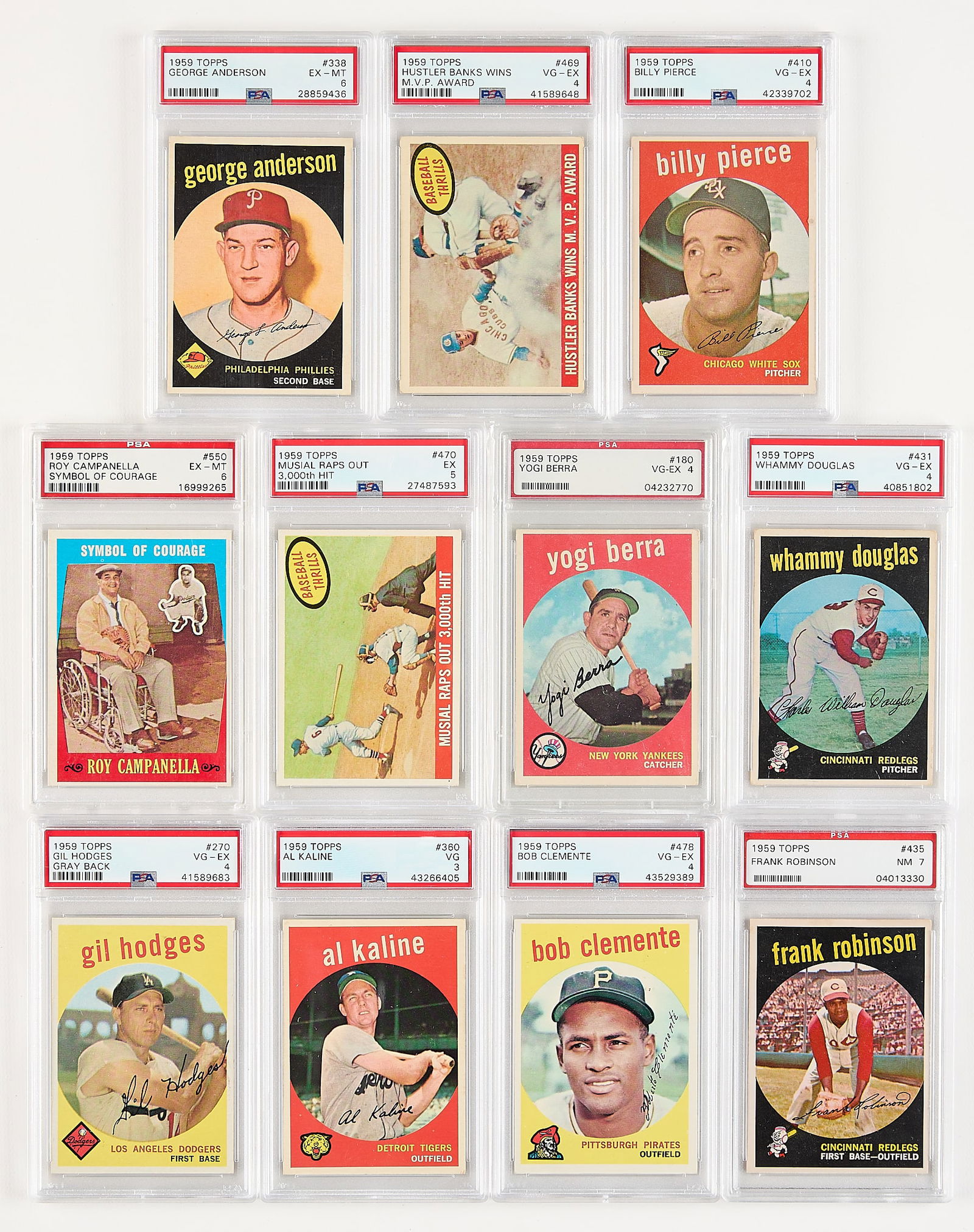 11 1959 Topps PSA Graded Incl. HOF (1 of 2)