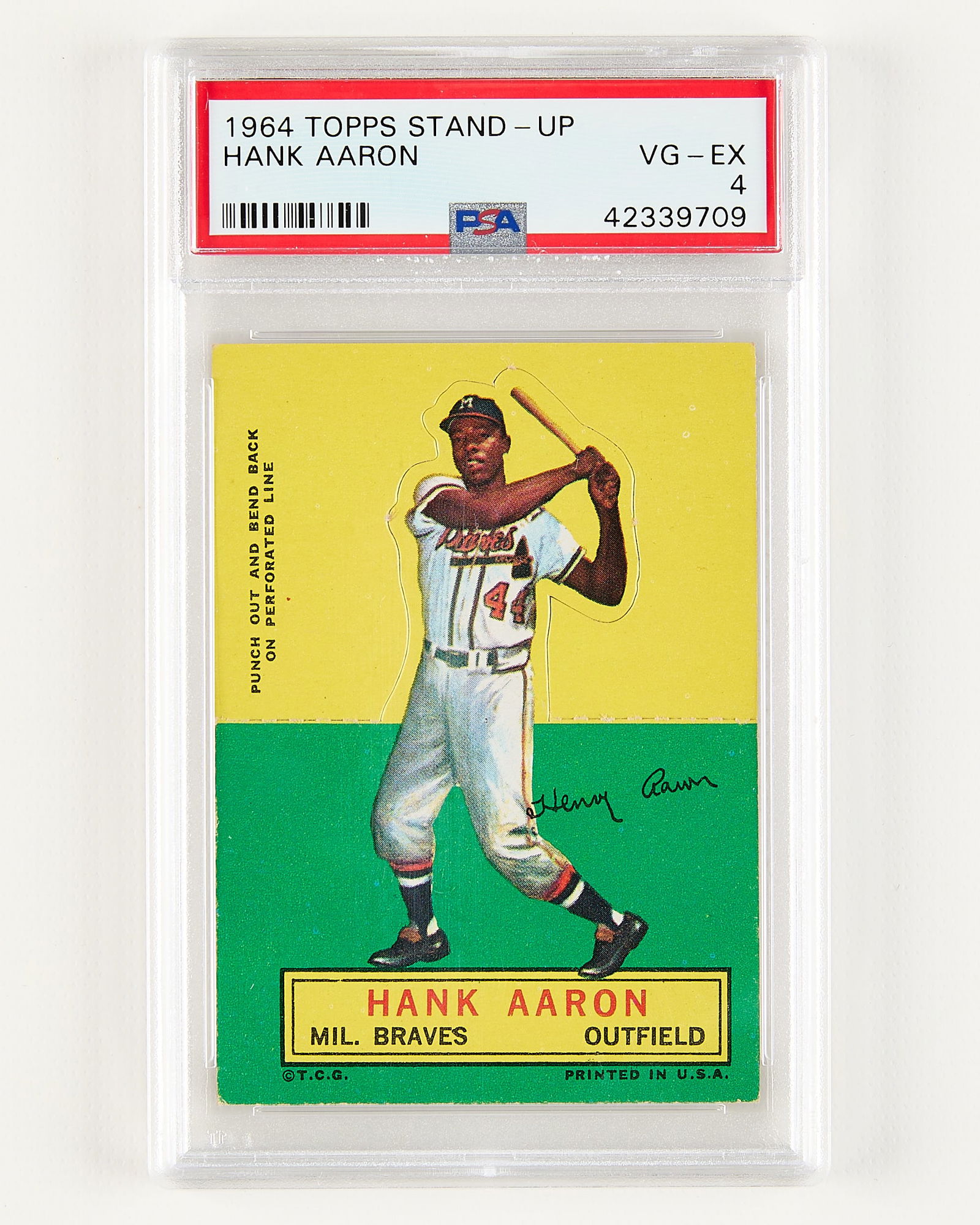 1964 Topps Stand-Up Hank Aaron PSA 4 (1 of 2)