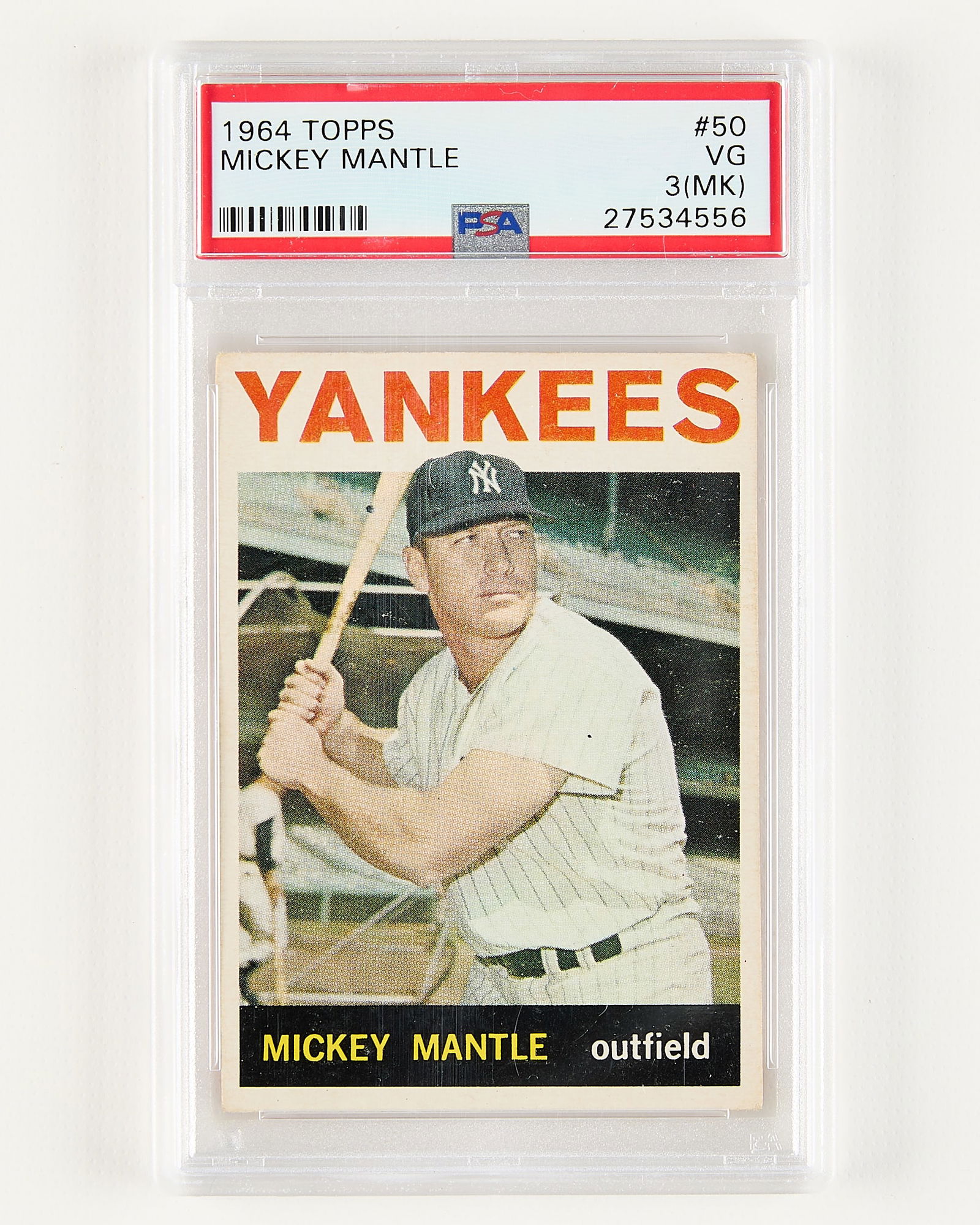 1964 Topps #50 Mickey Mantle PSA 3 MK (1 of 2)
