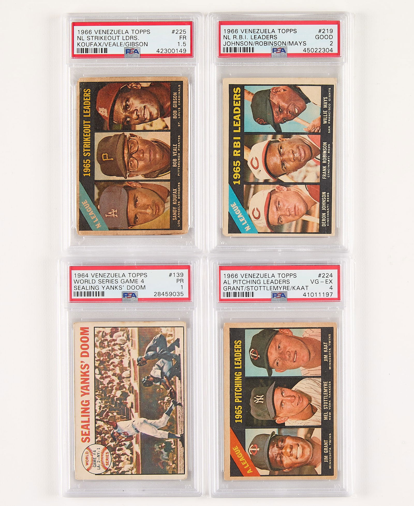 4 1964/66 Venezuela Topps Baseball Cards PSA (1 of 2)