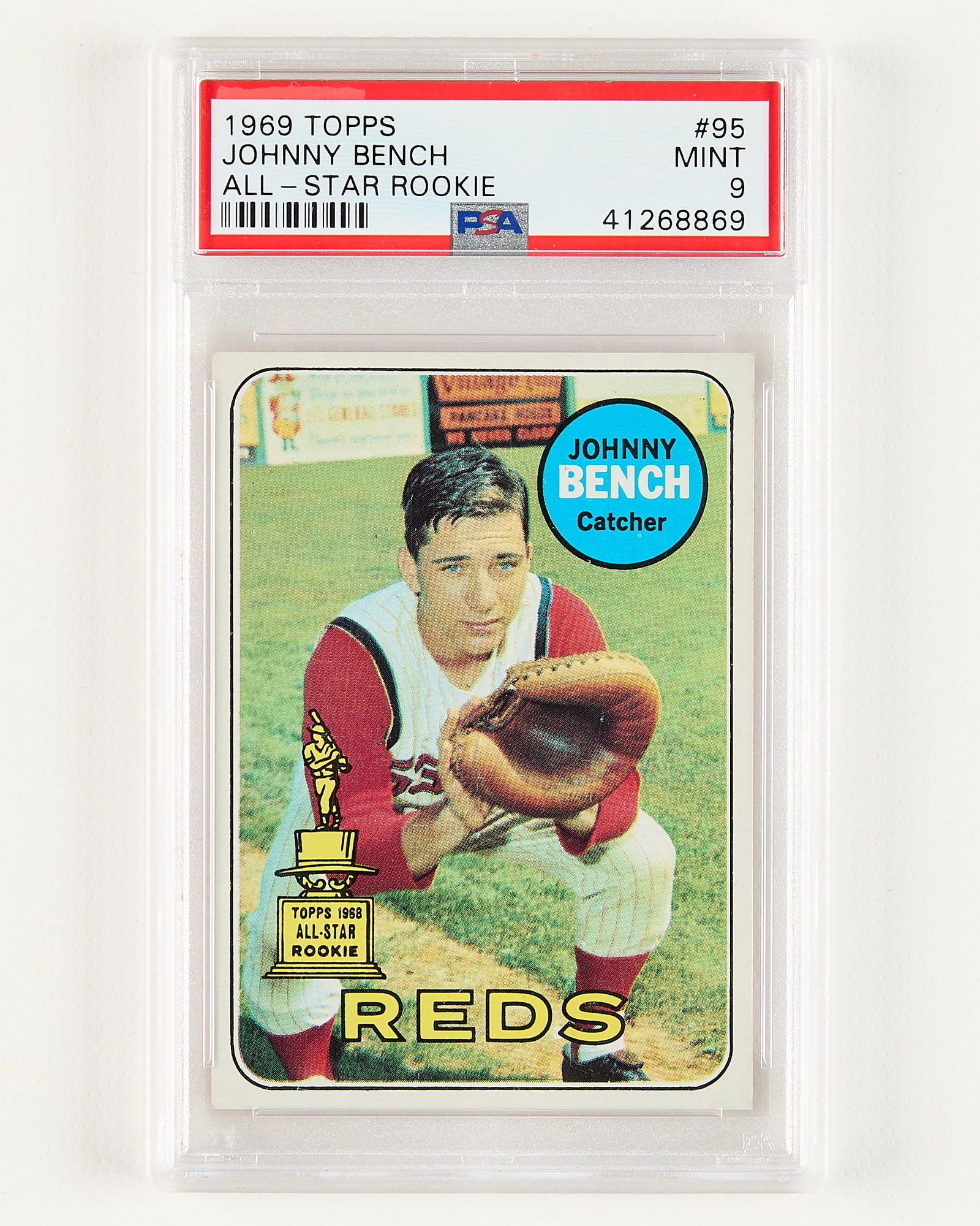 1969 Topps #95 Bench All-Star Rookie PSA9 Centered (1 of 2)