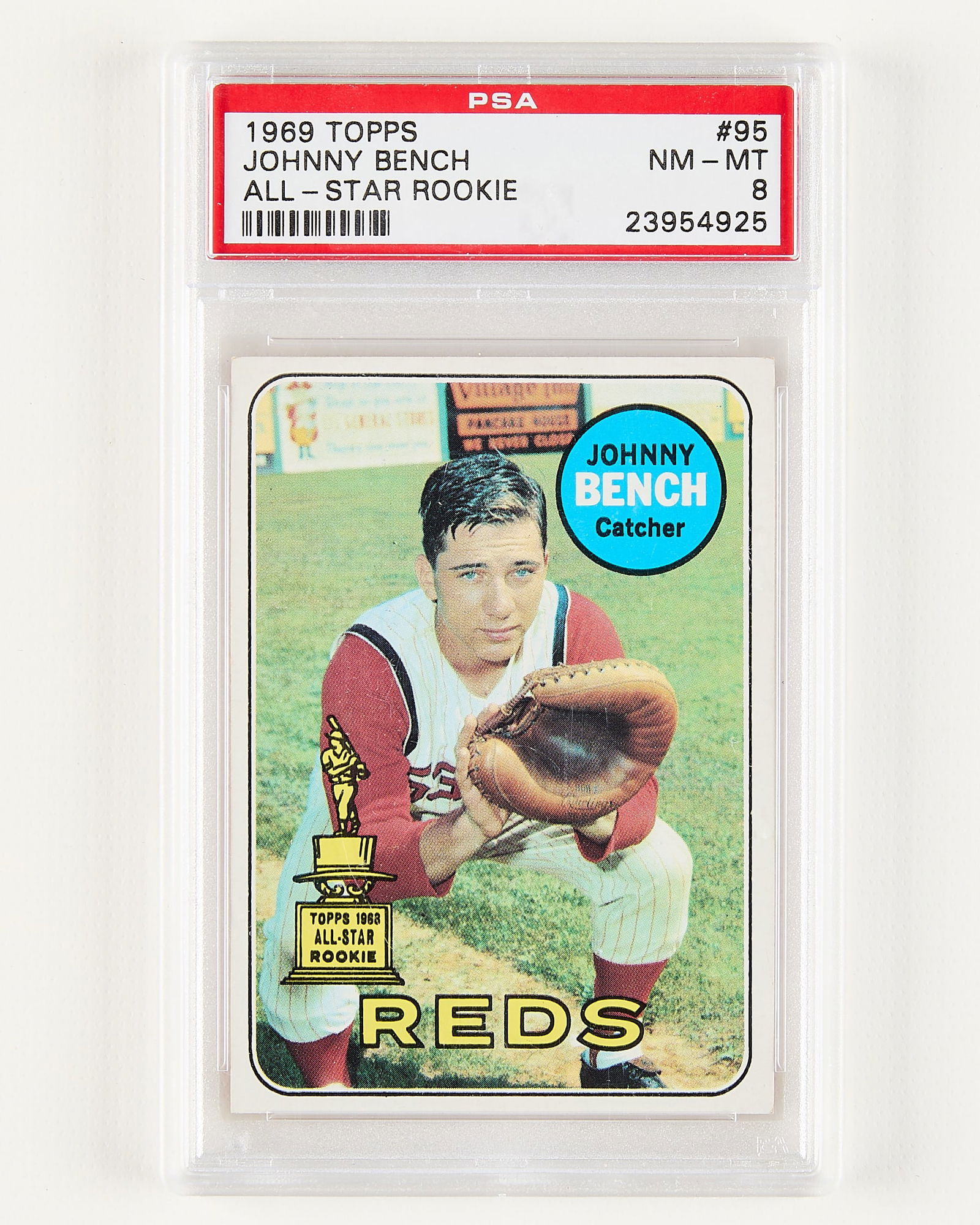 1969 Topps #95 Johnny Bench All Star Rookie PSA 8 (1 of 2)