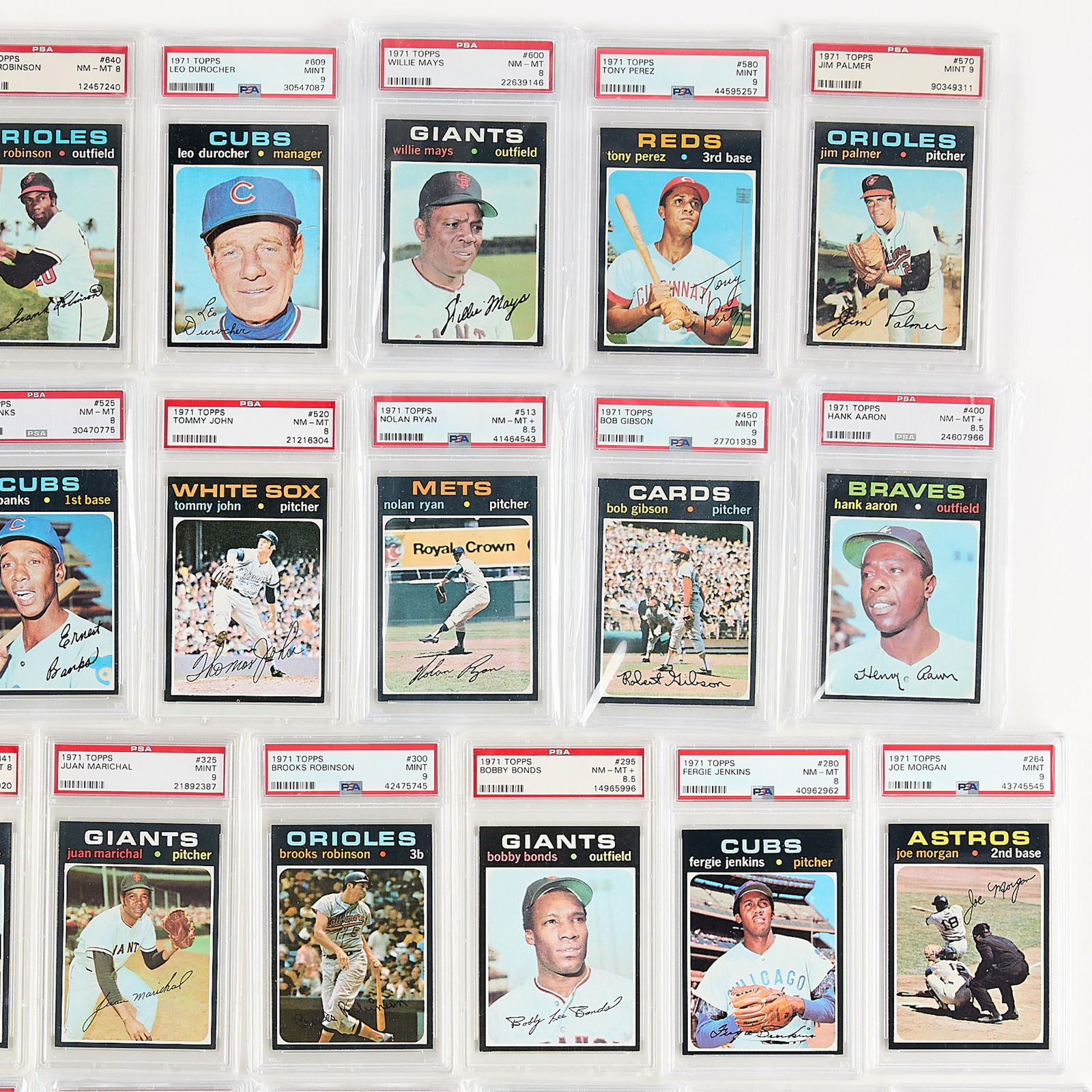 1971 Topps Complete Basic Set PSA 8+ - 3rd Finest - 10
