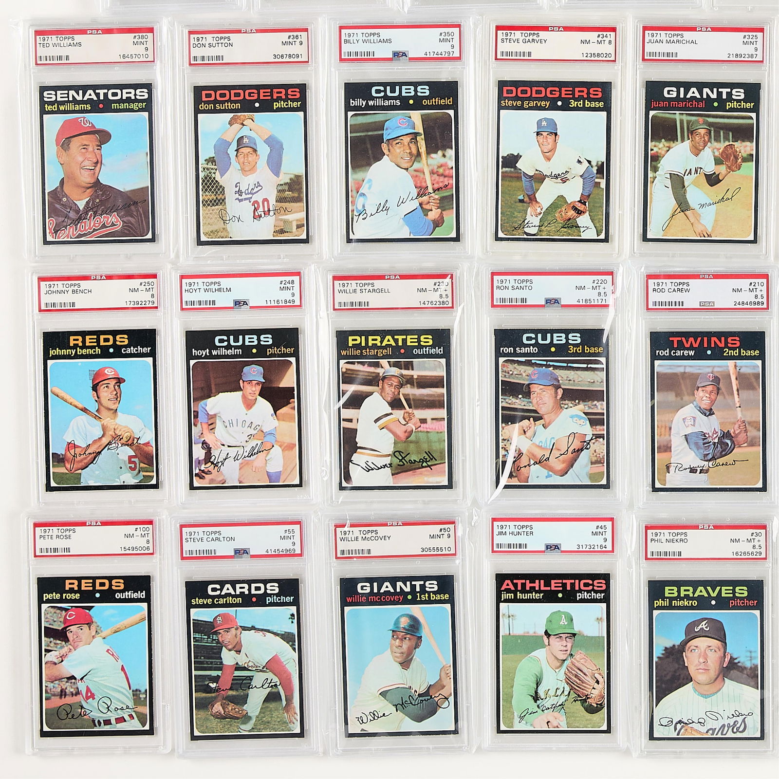 1971 Topps Complete Basic Set PSA 8+ - 3rd Finest - 11