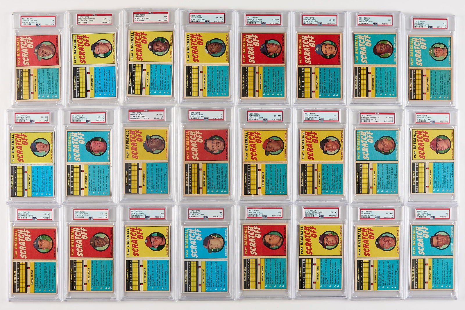 1971 Topps Scratch-Off Complete Set - None Higher (1 of 4)