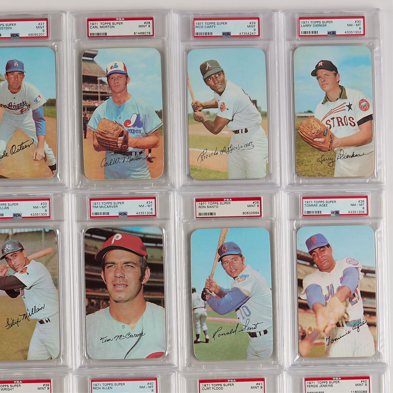 Complete Set 1971 Topps Super Graded - 12