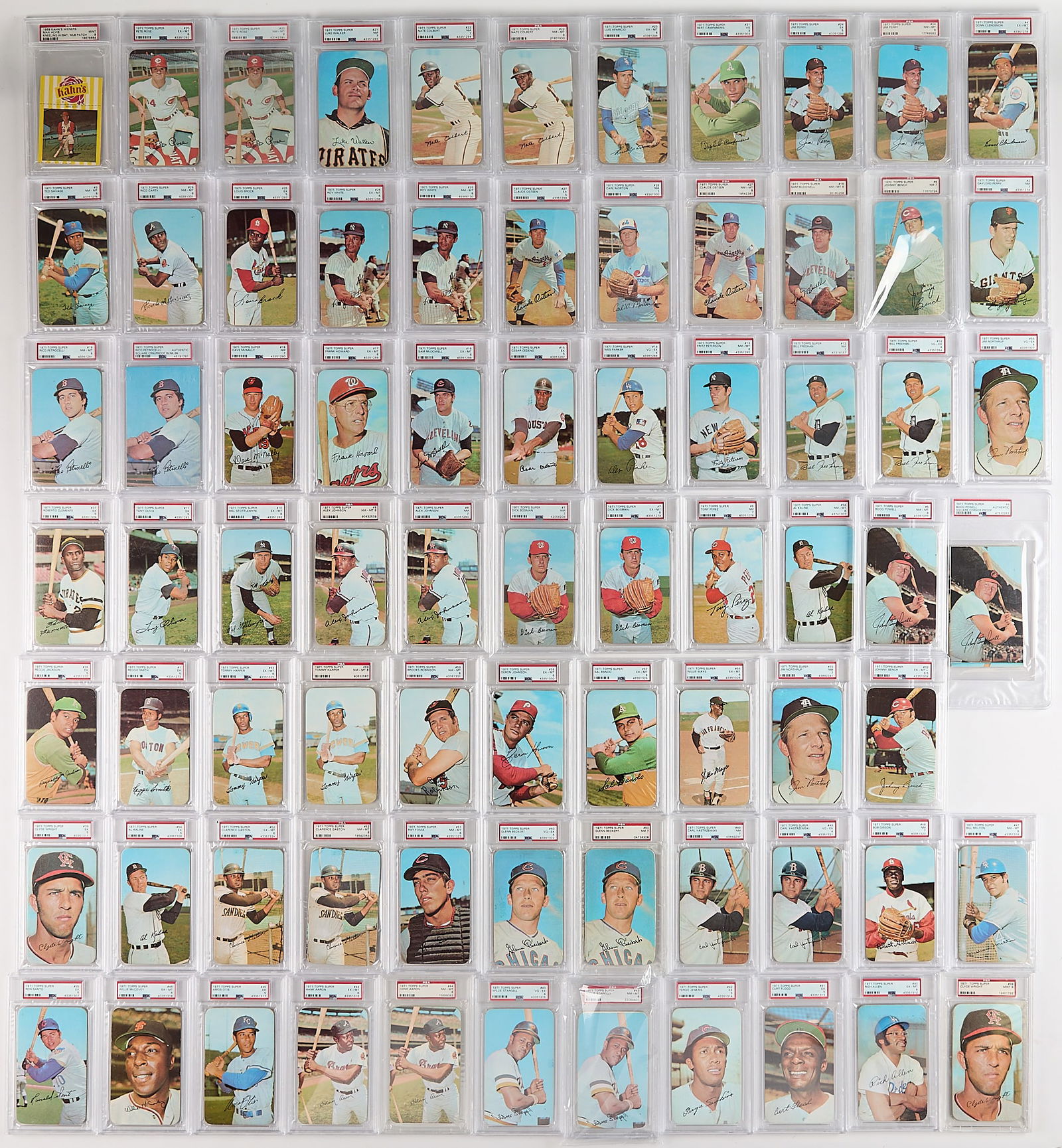 Partial Set 1971 Topps Supers Graded (1 of 6)