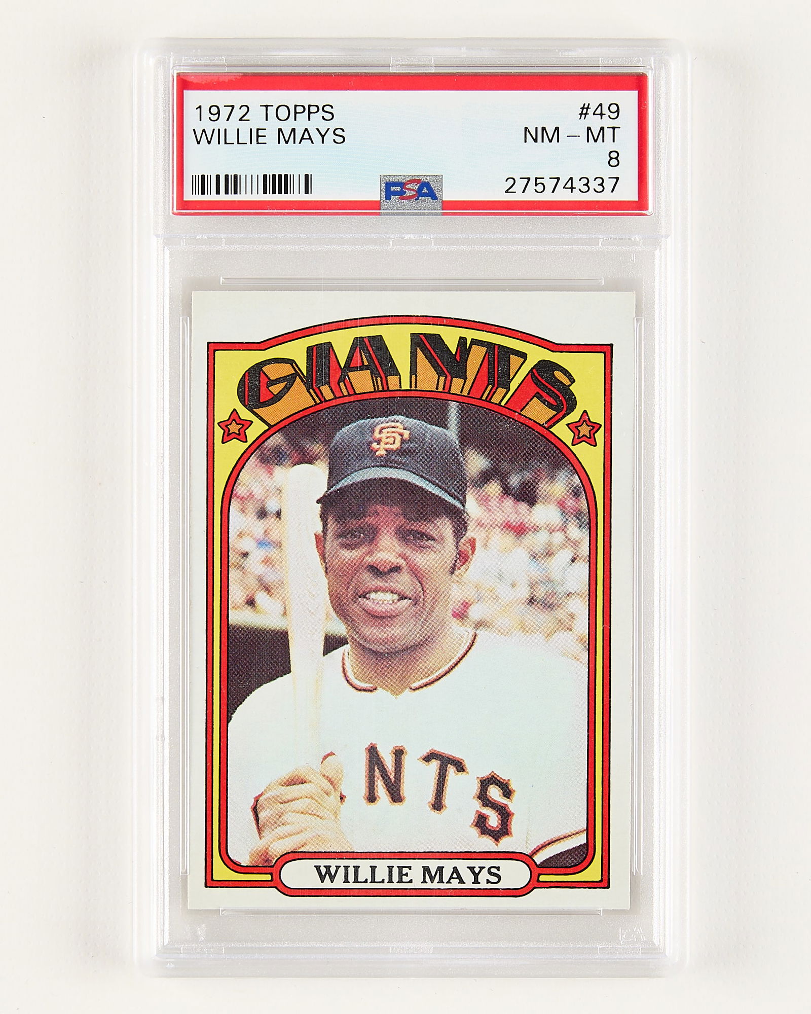1972 Topps #49 Willie Mays PSA 8 (1 of 2)