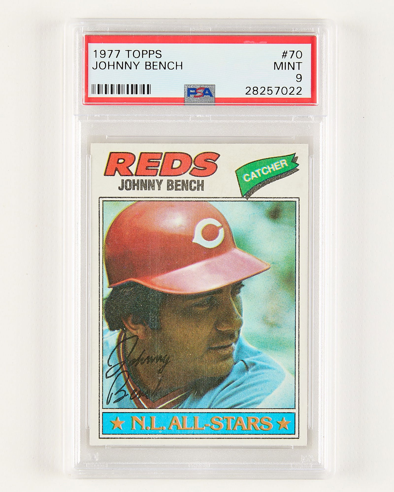 1977 Topps #70 Johnny Bench PSA 9 (1 of 2)