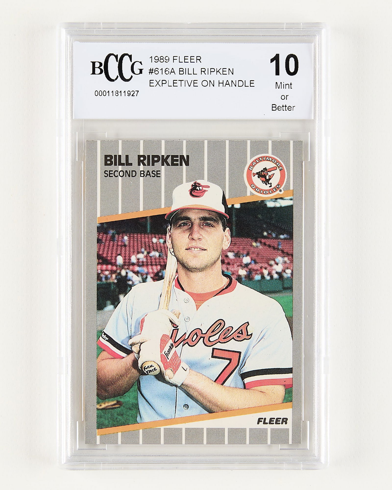 1989 Fleer #616 Ripken F-Face Error Card BCCG 10 (1 of 2)