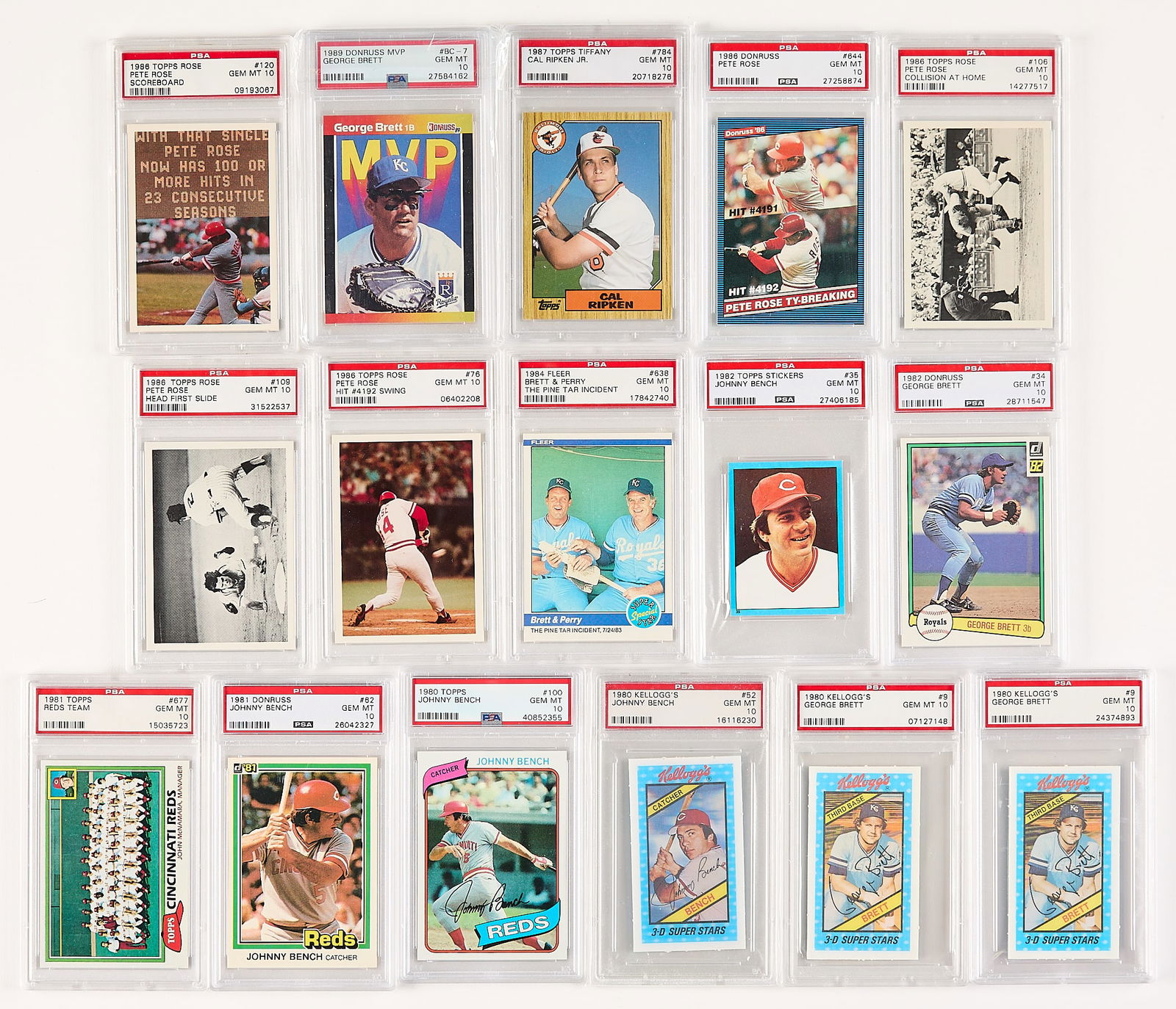 16 1980-89 Multi-brand Brett Bench Ripken PSA 10 (1 of 2)