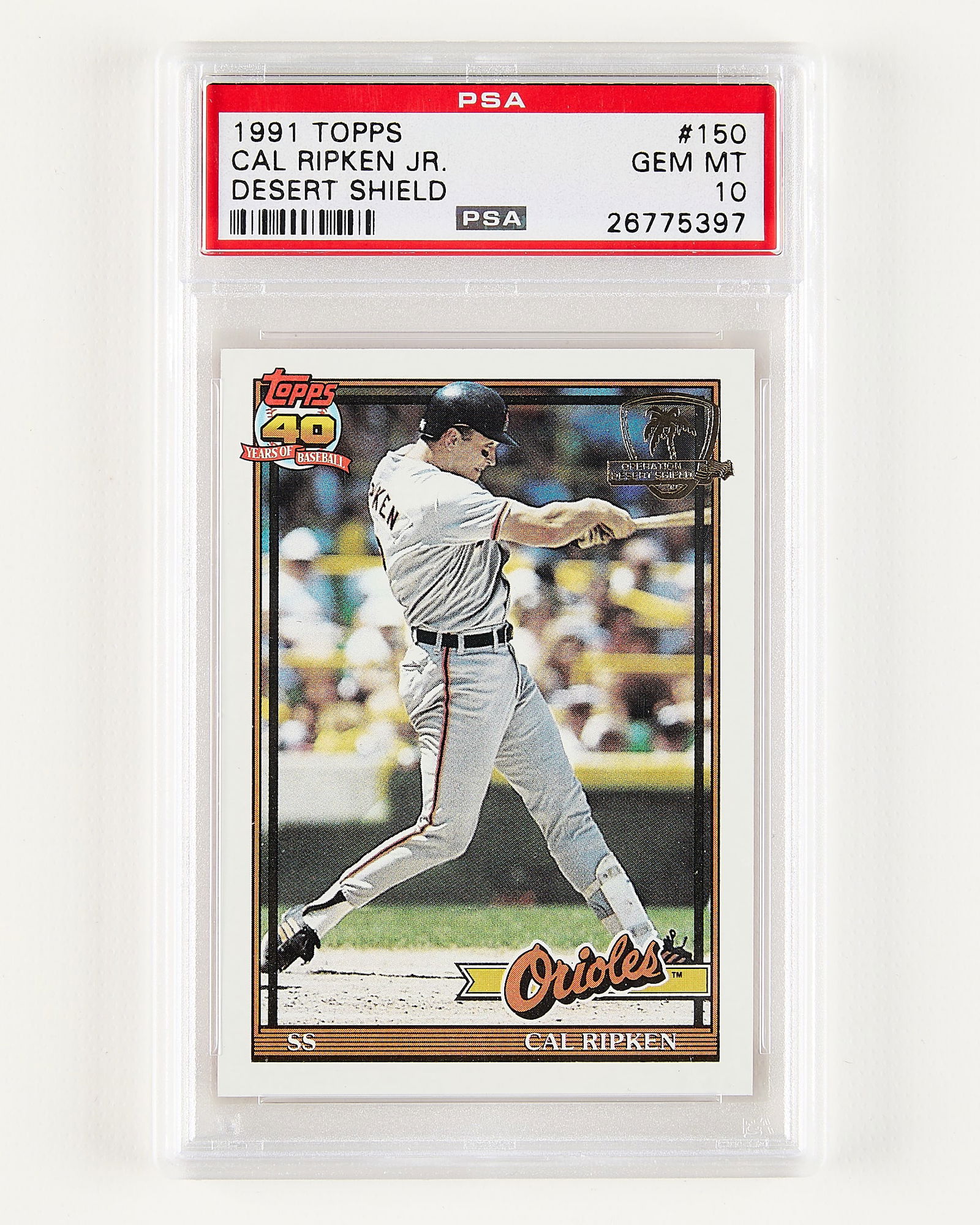 1991 Topps Desert Shield Cal Ripken PSA 10 (1 of 2)