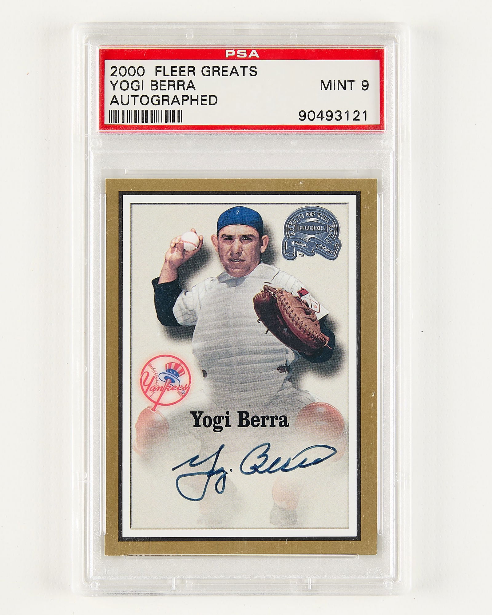 2000 Fleer Greats Yogi Berra Auto PSA 9 (1 of 2)