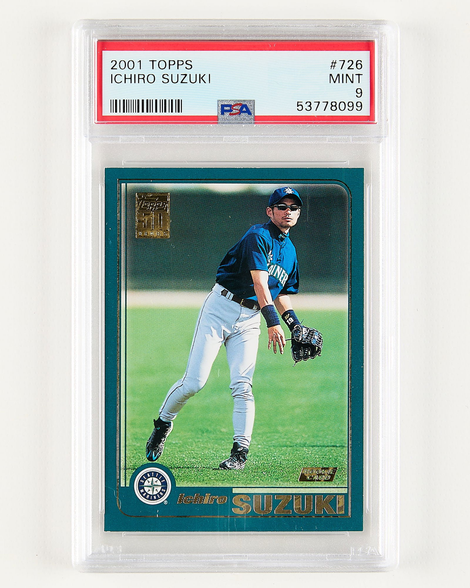 2001 Topps Ichiro Suzuki Rookie Card PSA 9 (1 of 2)