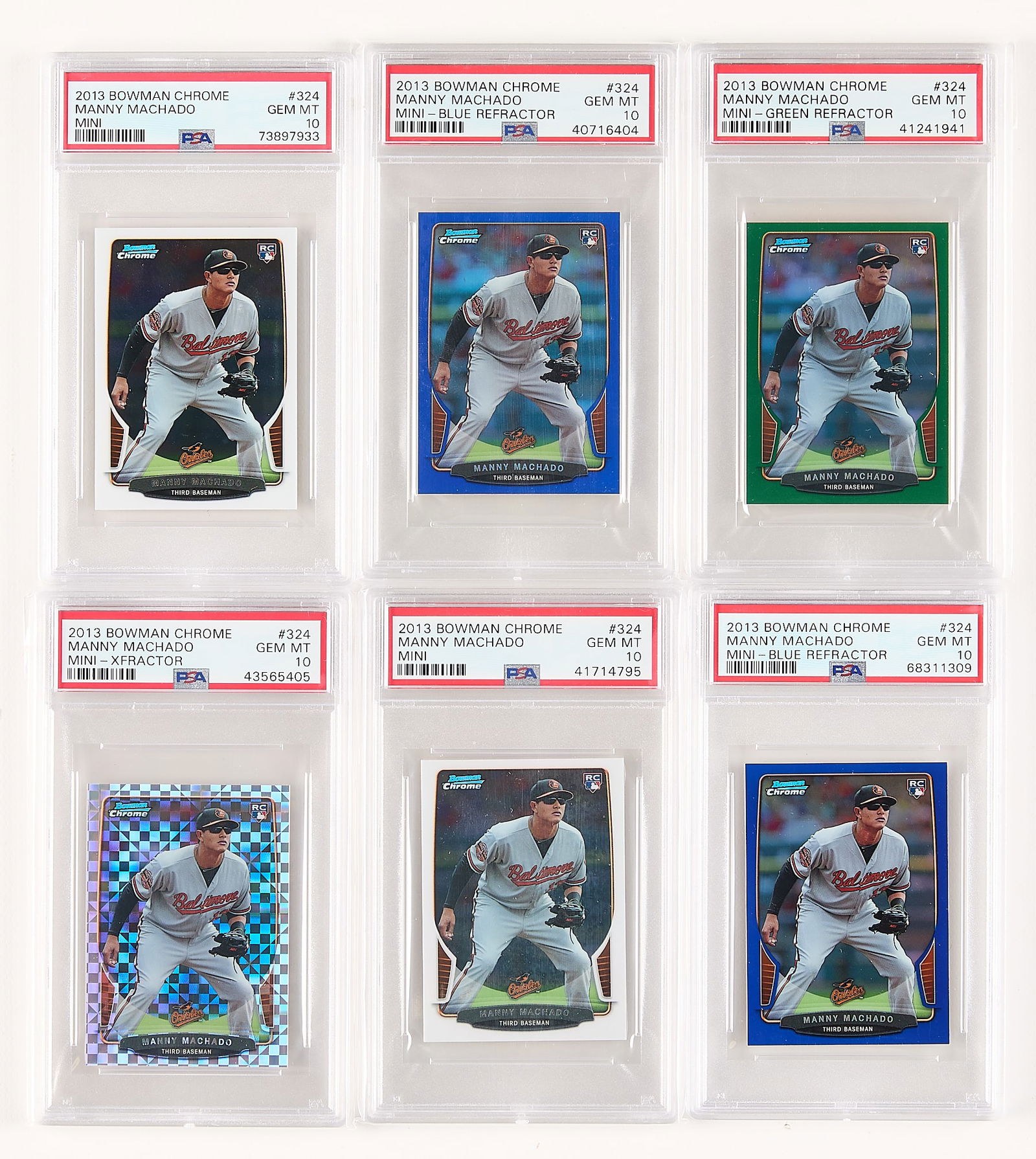 6 2013 Bowman Chr. Mini Machado RC #324 Refr PSA10 (1 of 2)