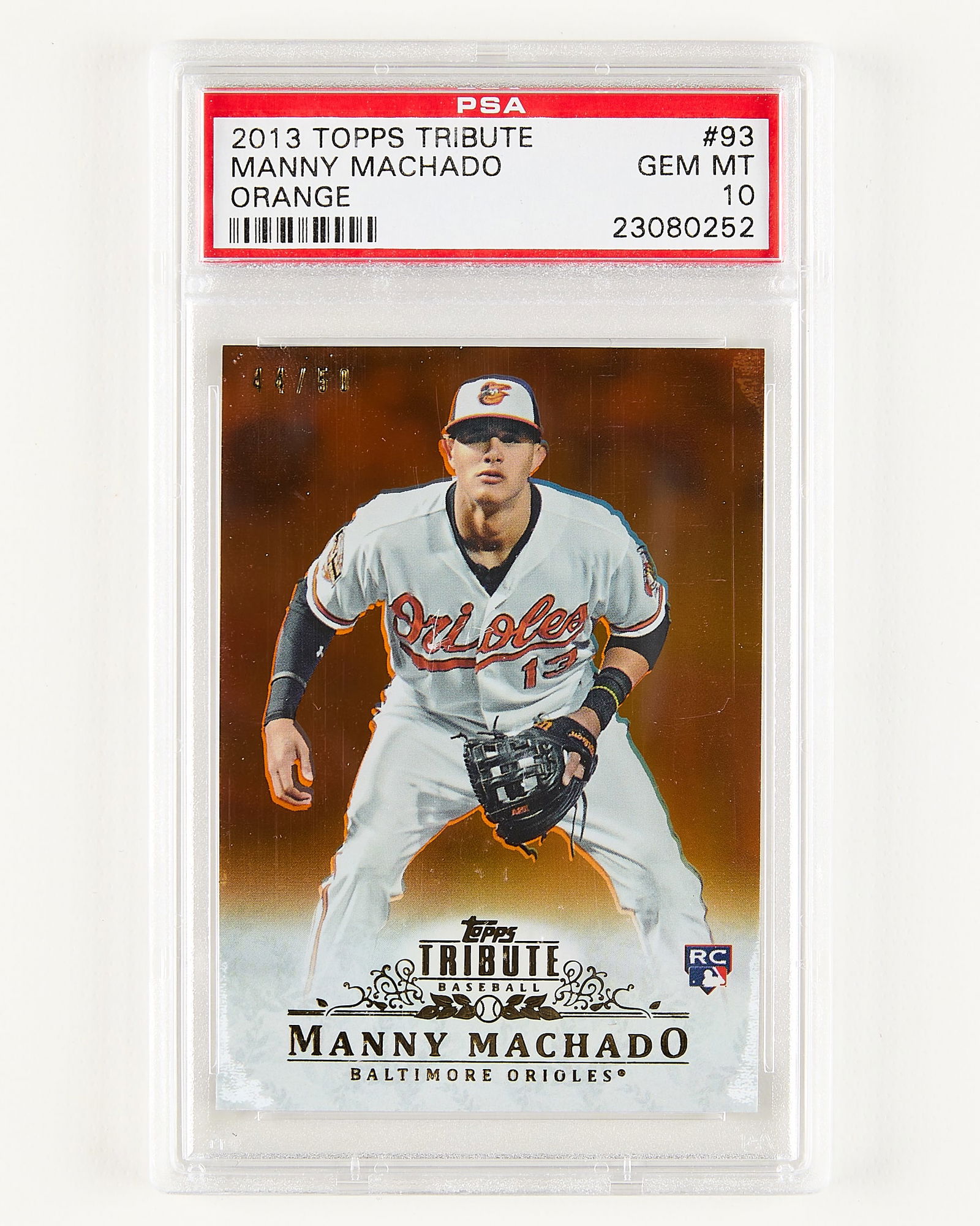 2013 Topps Tribute Machado Orange 44/50 PSA 10 (1 of 2)