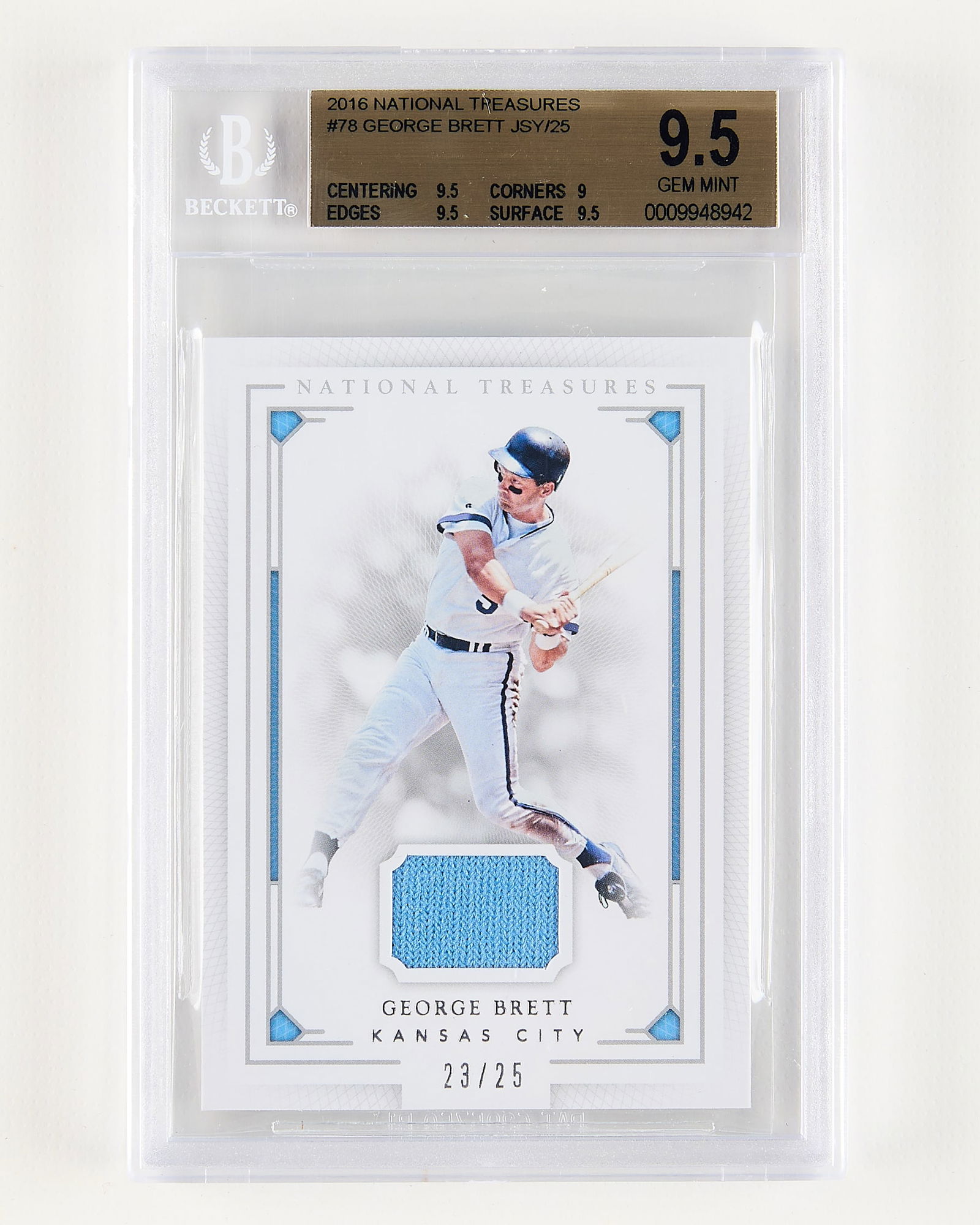 2016 Panini Natl Treas. George Brett Patch BGS 9.5 (1 of 2)