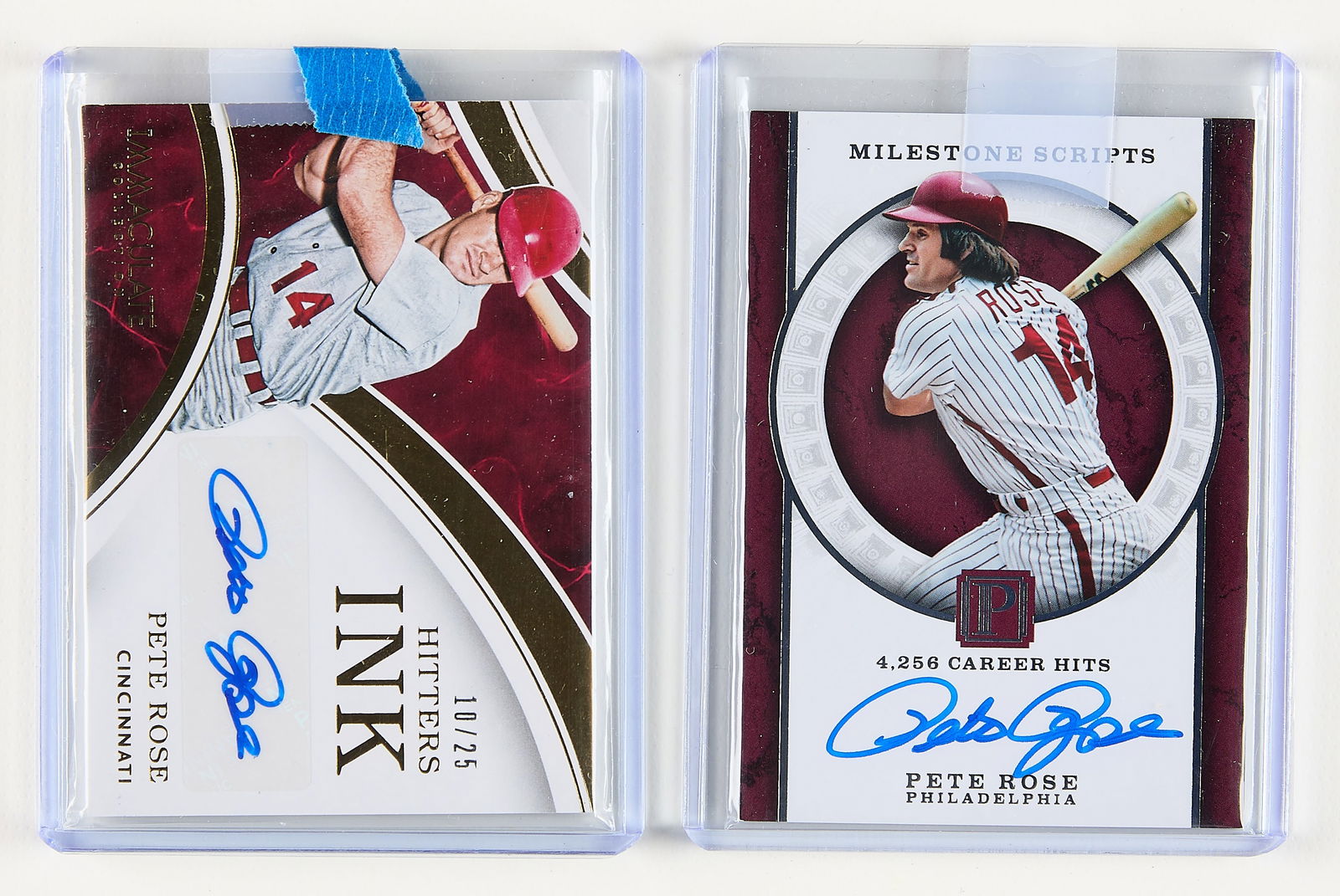 2 2016 Panini Pete Rose Signed Cards (1 of 2)
