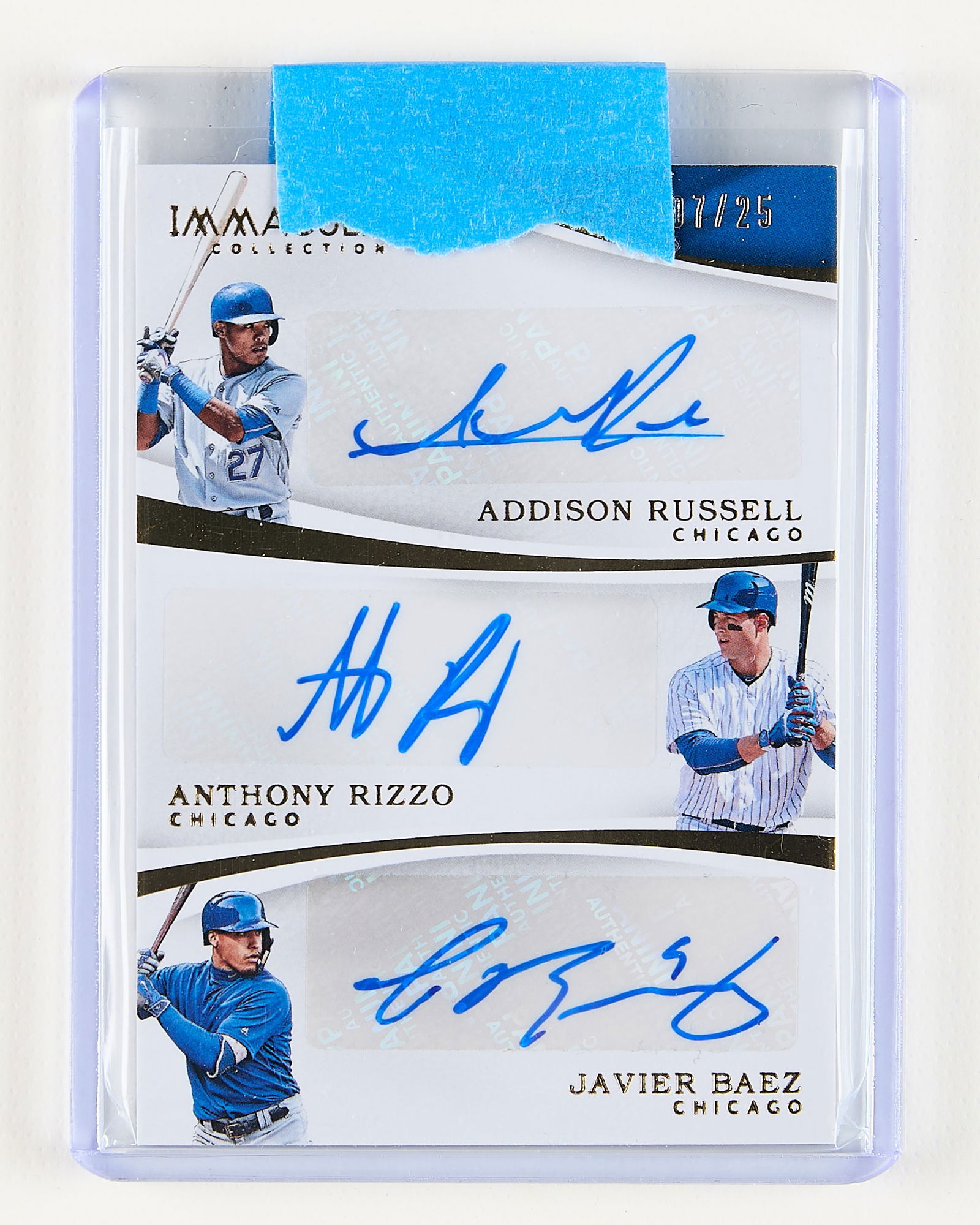 2017 Panini Immaculate 3x Auto Russel Rizzo Baez (1 of 2)