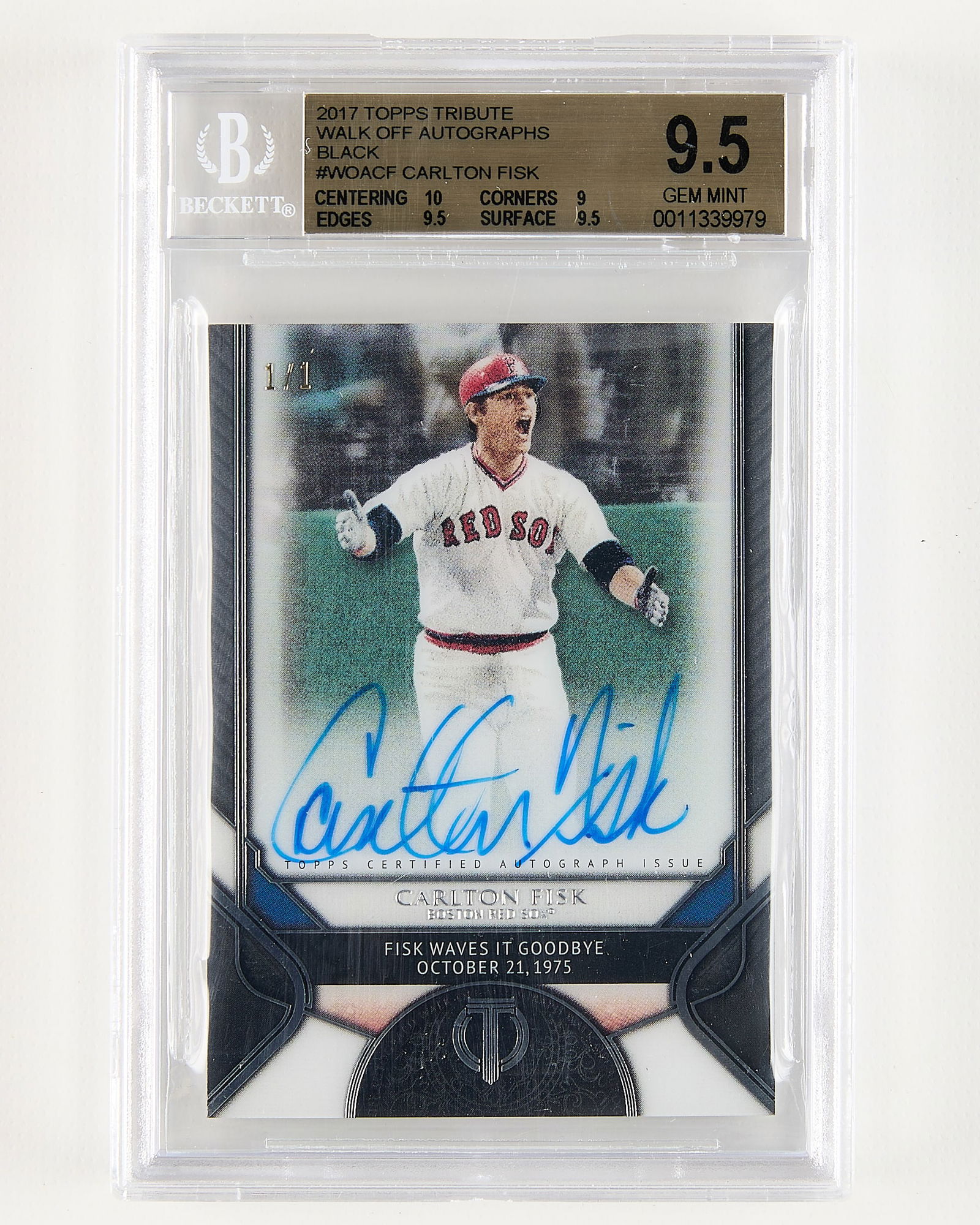 2017 Topps Tribute WO Auto Carlton Fisk BGS (1 of 2)