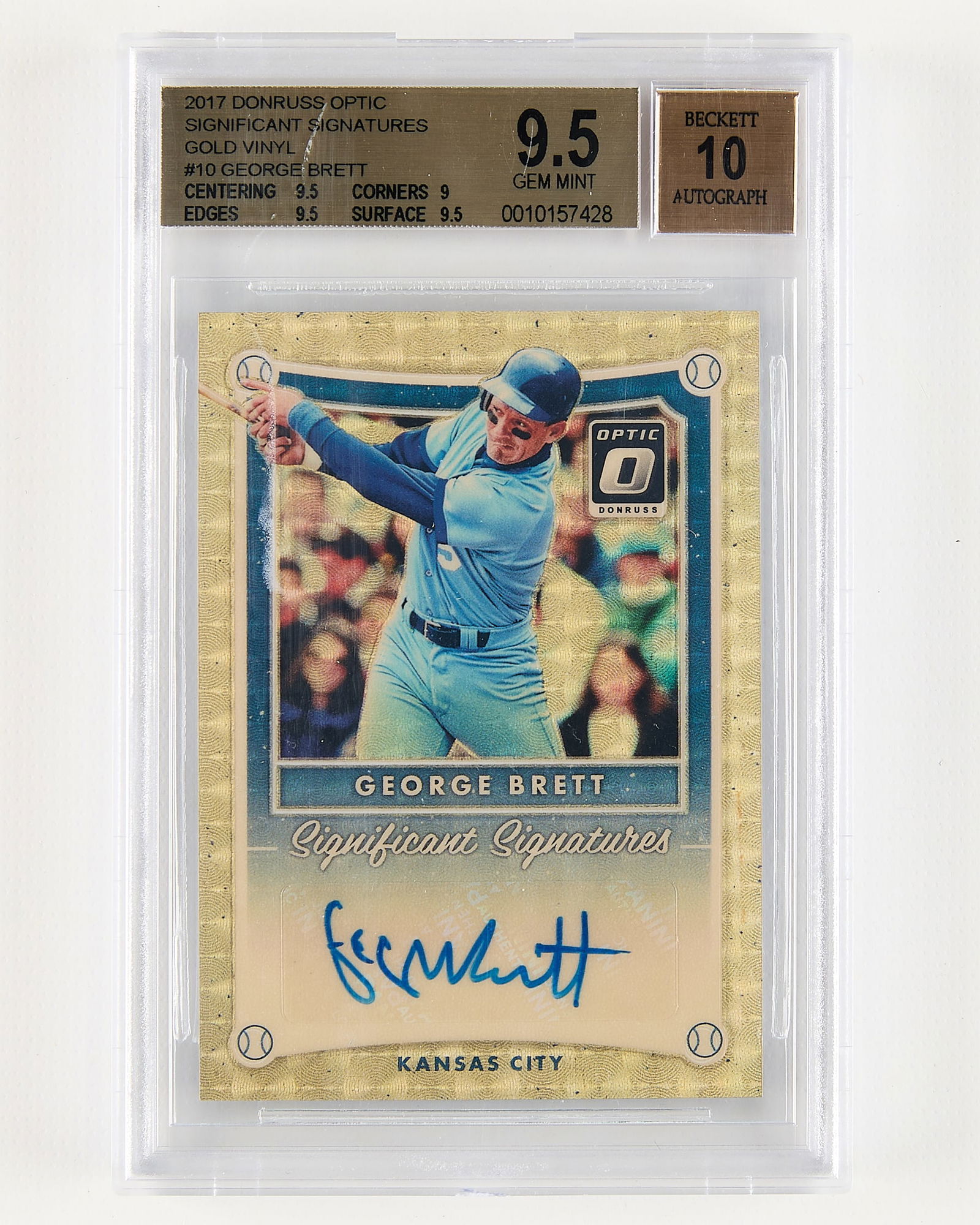 2017 Donruss Optic George Brett Auto 1/1 BGS 9.5 (1 of 2)