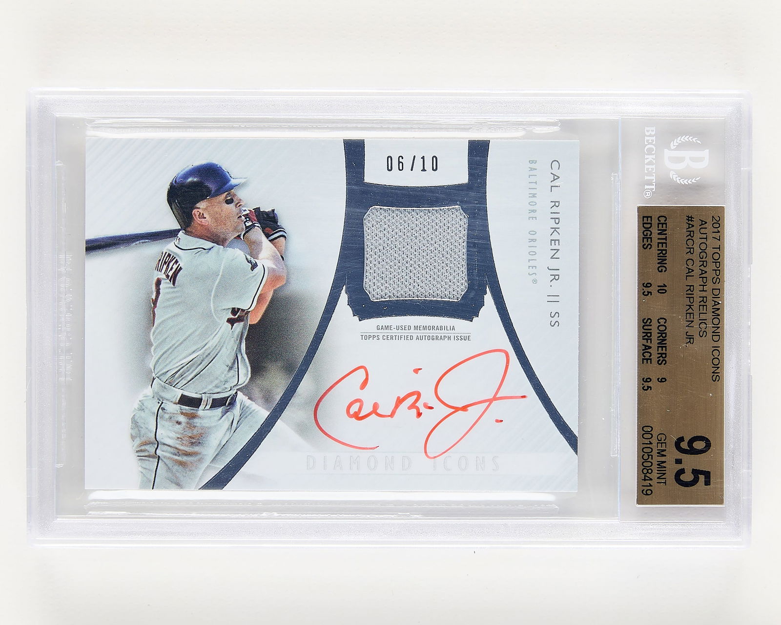 2017 Topps Dia. Icons Cal Ripken Jr BGS 9.5 (1 of 2)