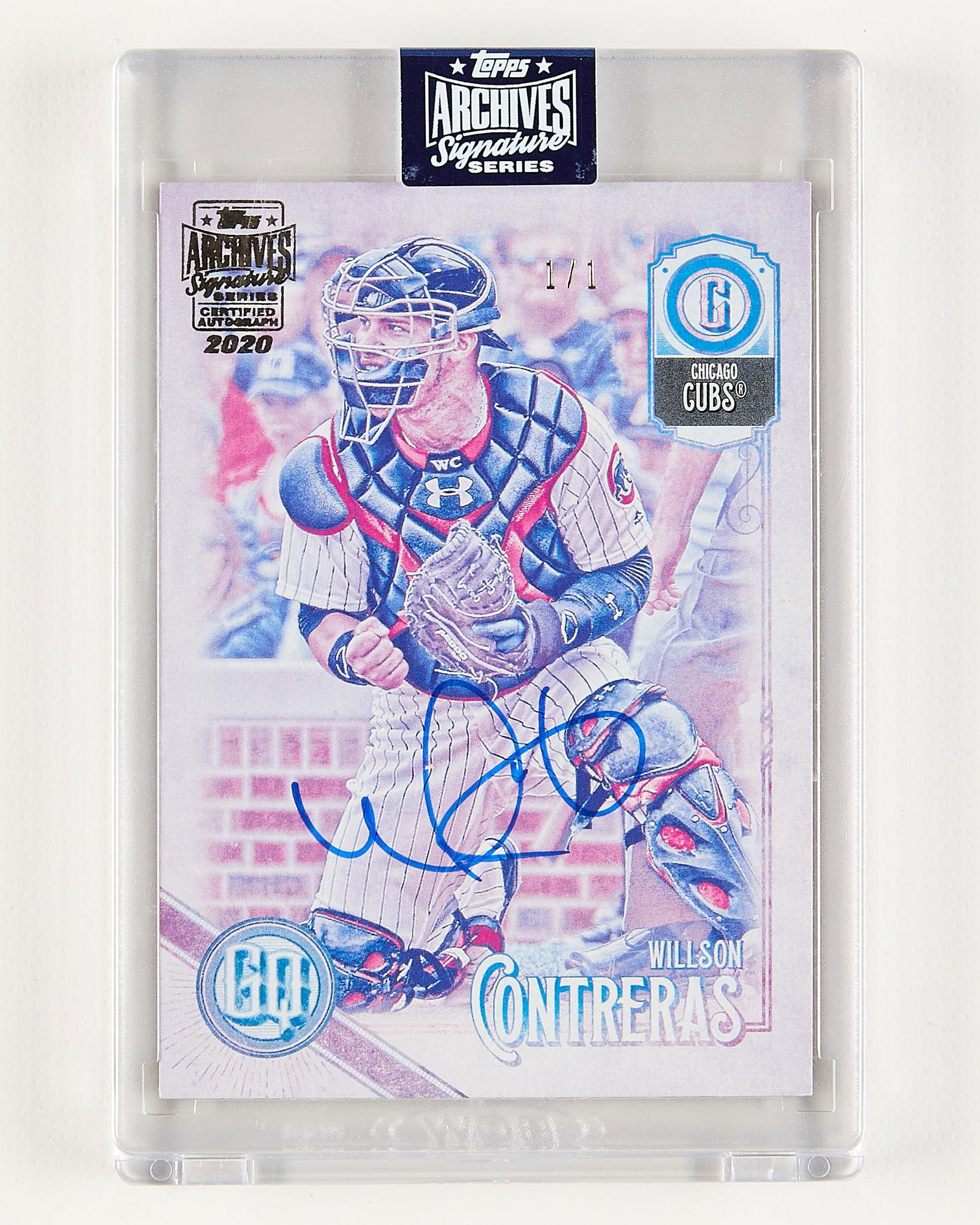 2018/20 Topps GQ Willson Contreras 1/1 Auto Card (1 of 2)