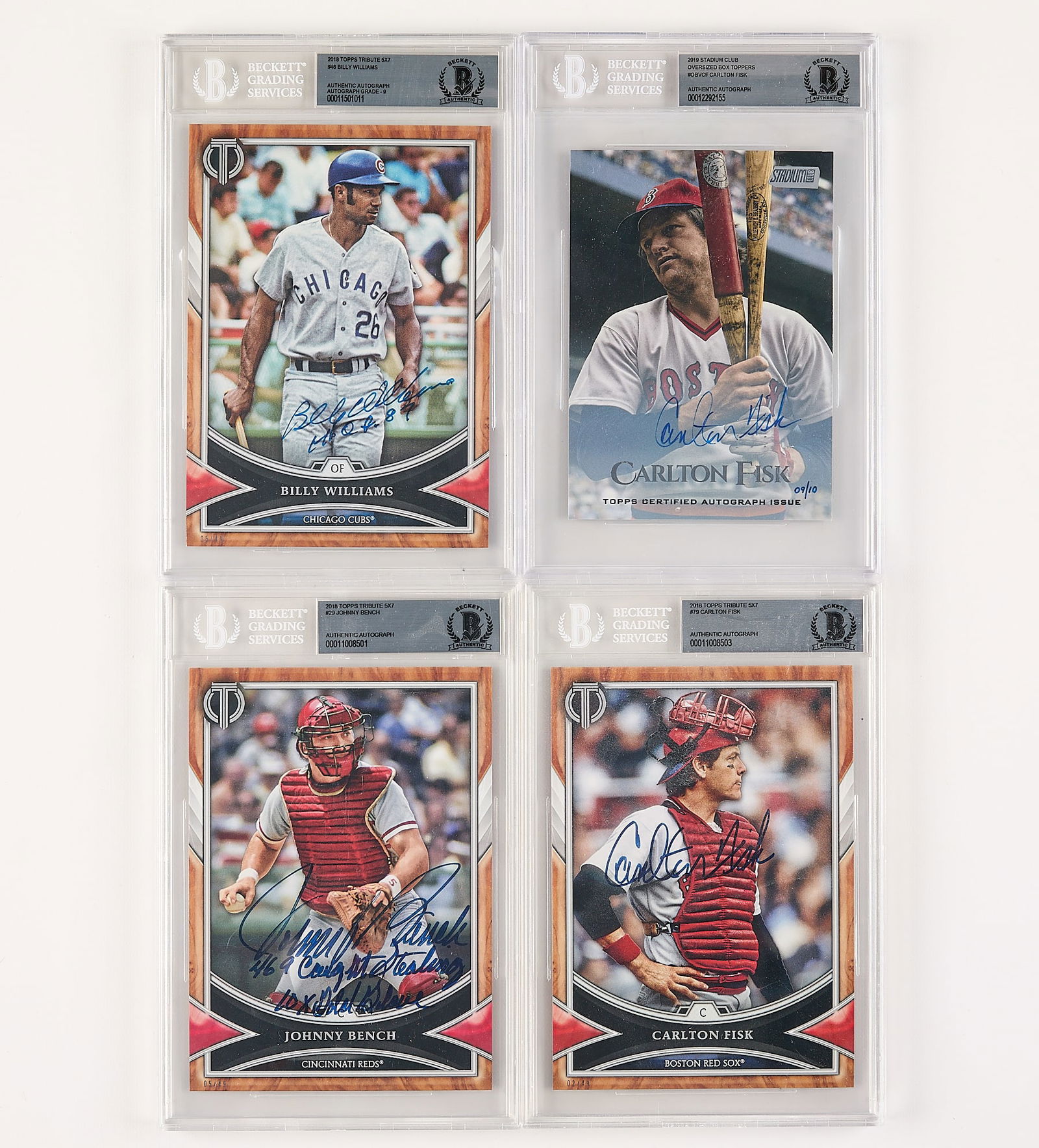 4 2018-19 Topps 5x7 Auto Bench Fisk Williams BGS (1 of 2)