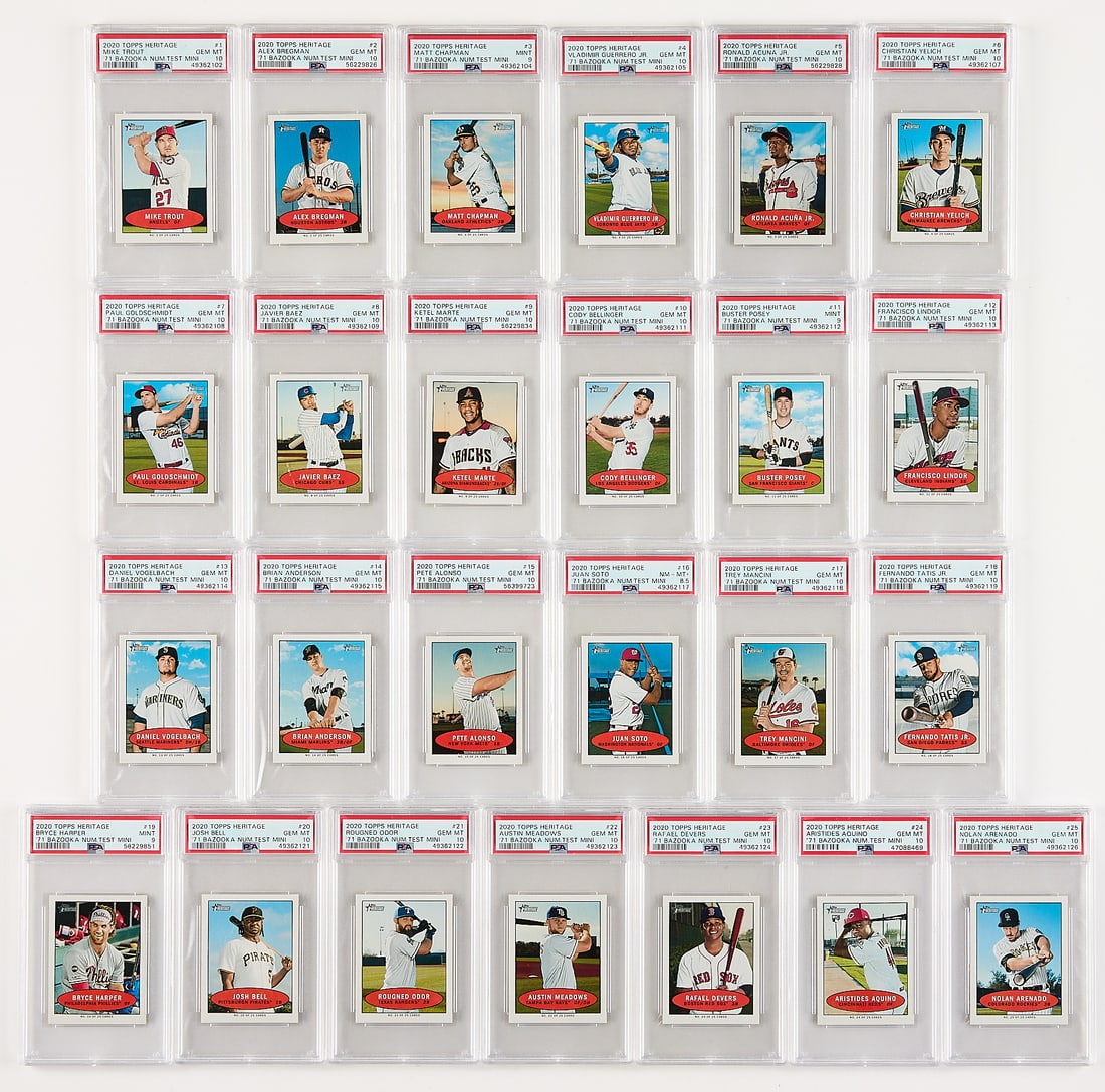 Complete Set 2020 Topps Heritage '71 Bazooka Minis (1 of 6)