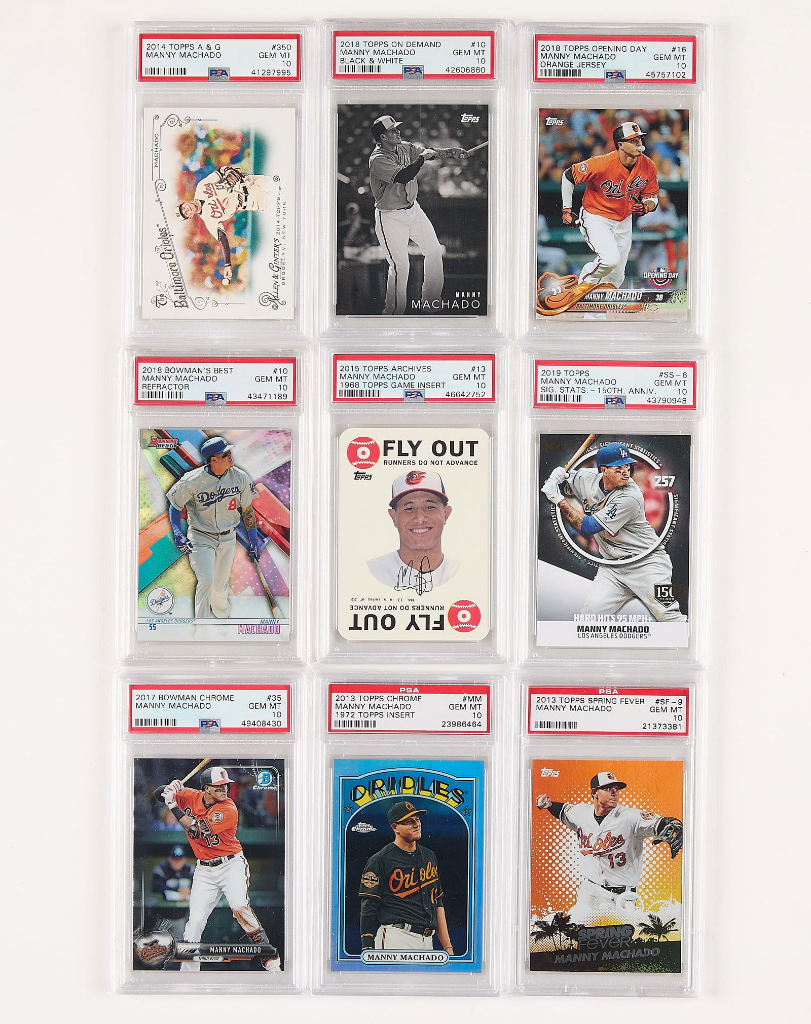 9 Manny Machado Baseball Cards PSA 10 (1 of 2)