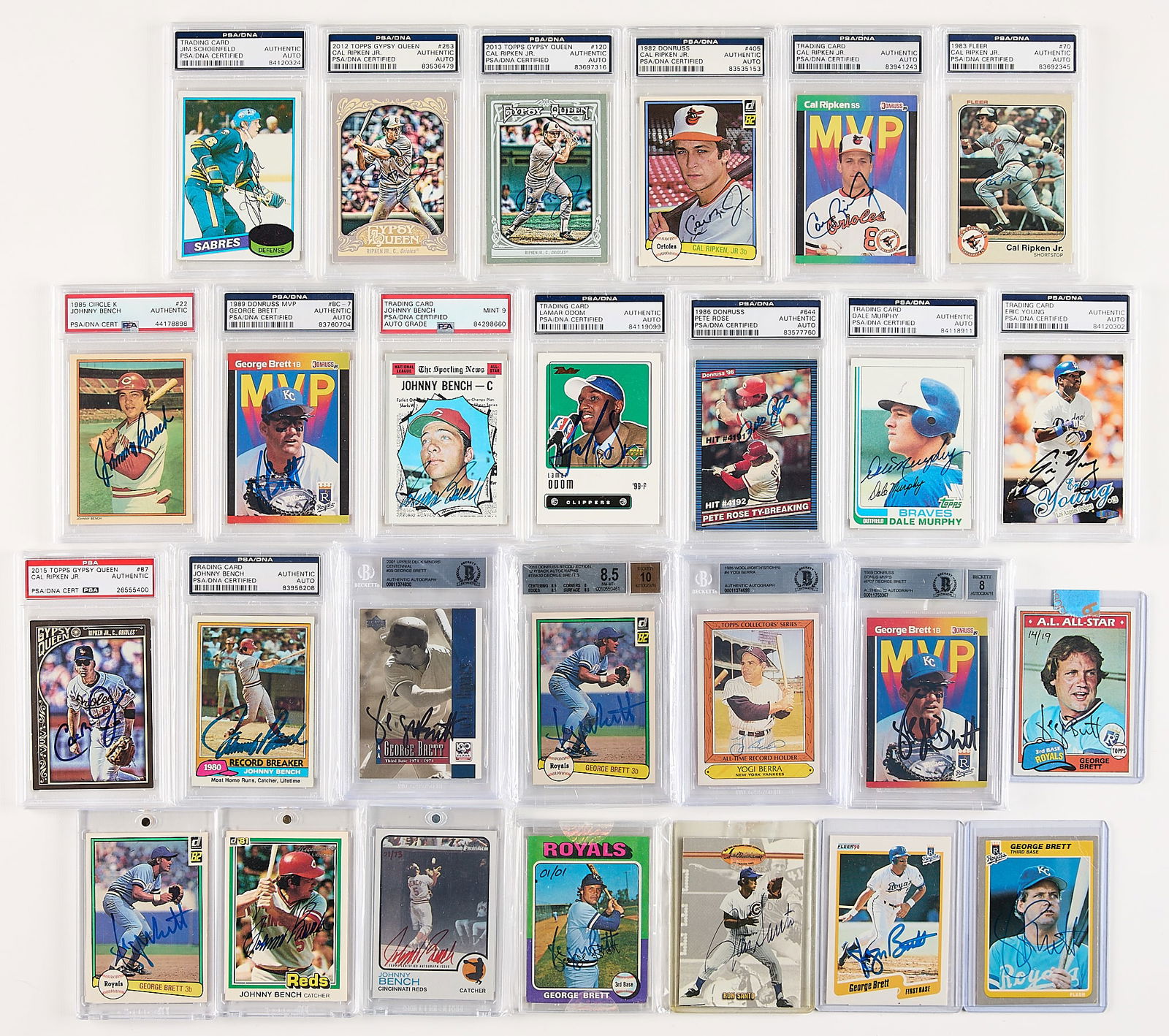 27 Autographed Baseball Cards Incl. HOF (1 of 6)