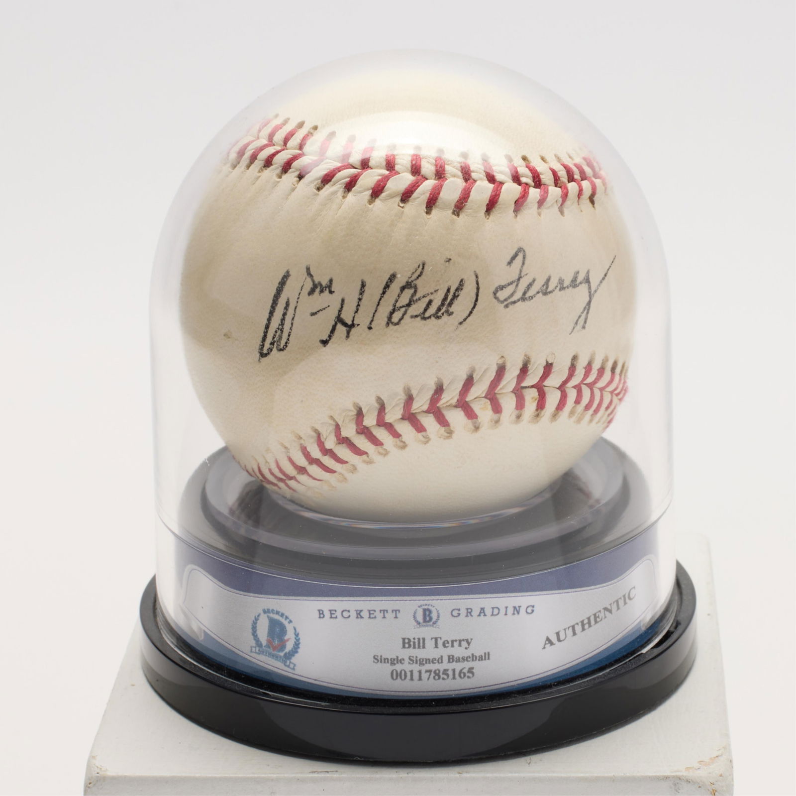Bill Terry Signed Baseball BAS/JSA - 3