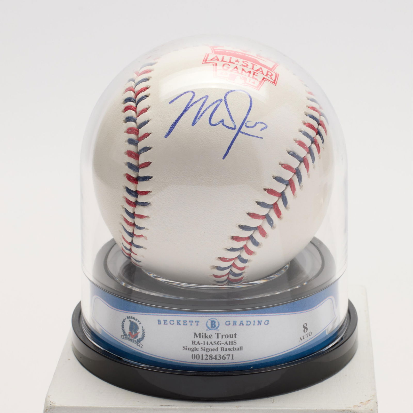 Mike Trout Signed Baseball BAS (1 of 2)
