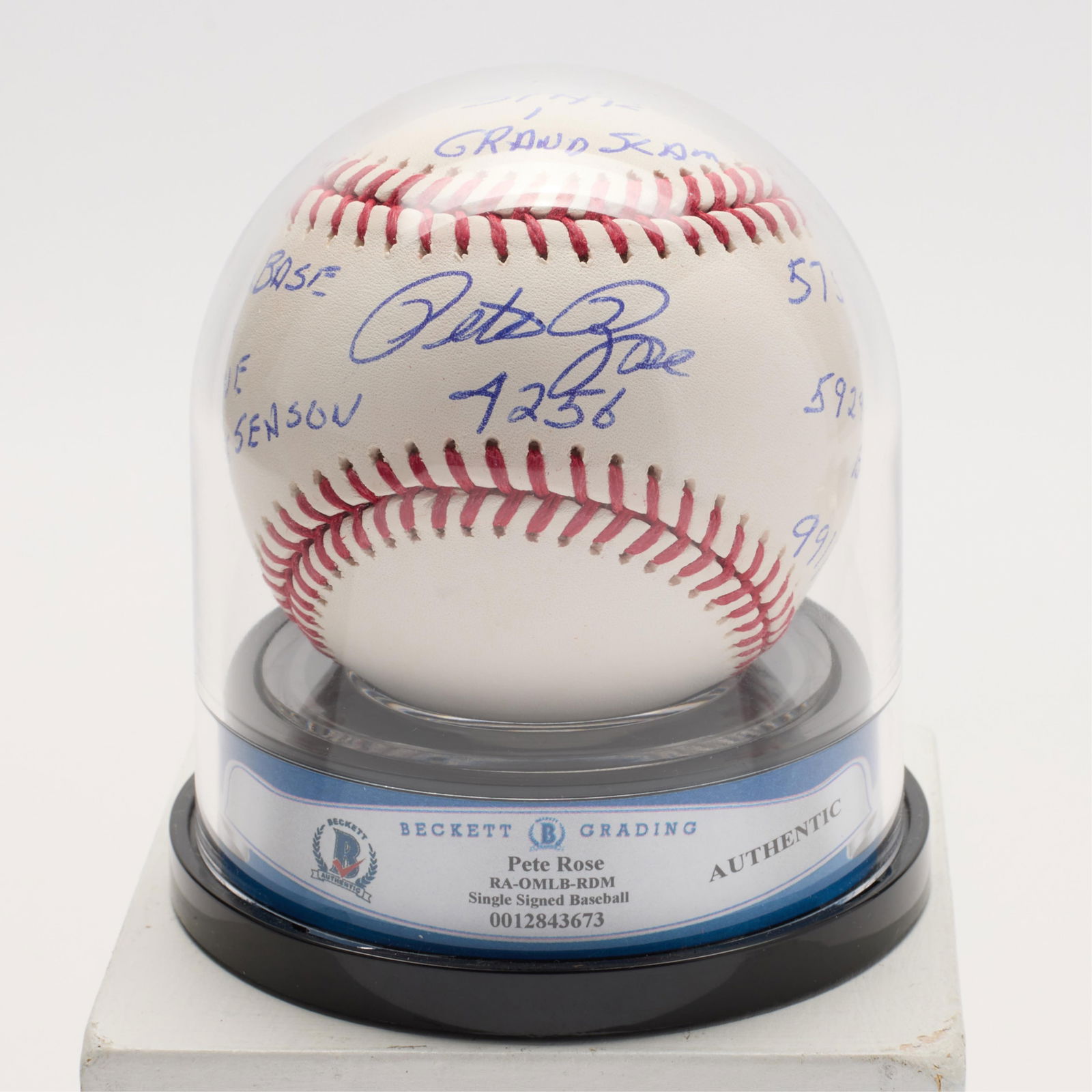 Pete Rose Signed w/ Achievement Baseball Beckett (1 of 4)