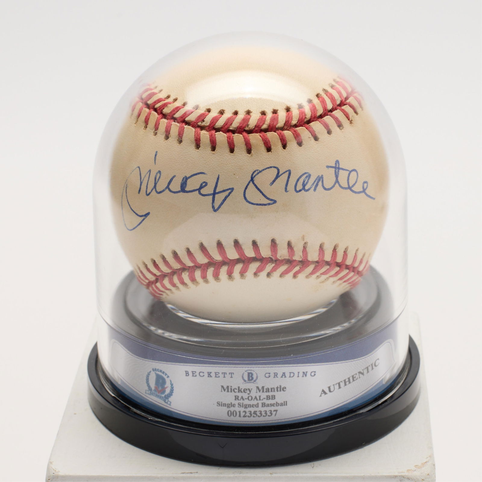 Mickey Mantle Signed Ball BAS/JSA (1 of 2)