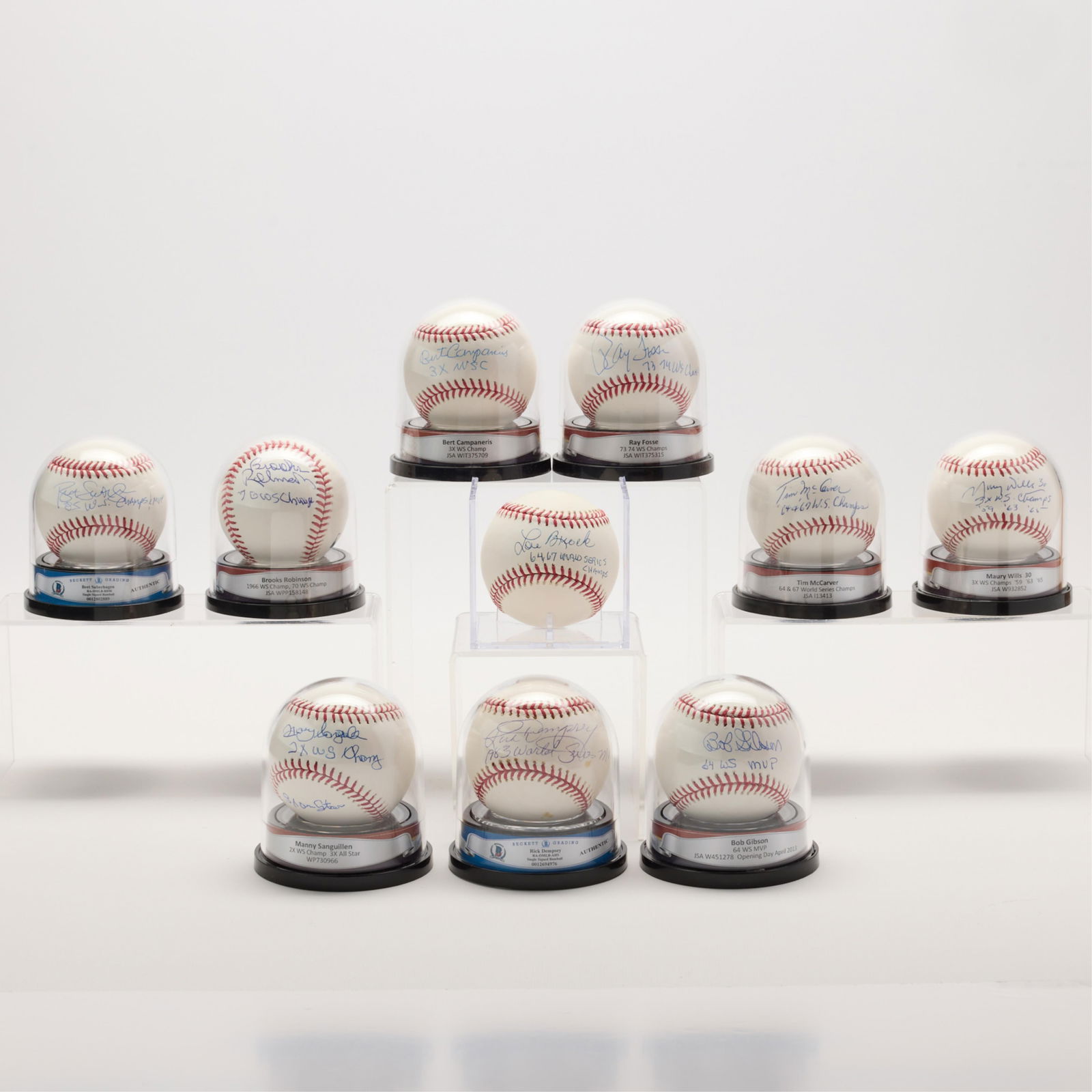 10 WS Champs Signed Balls Robinson Brock Gibson (1 of 12)