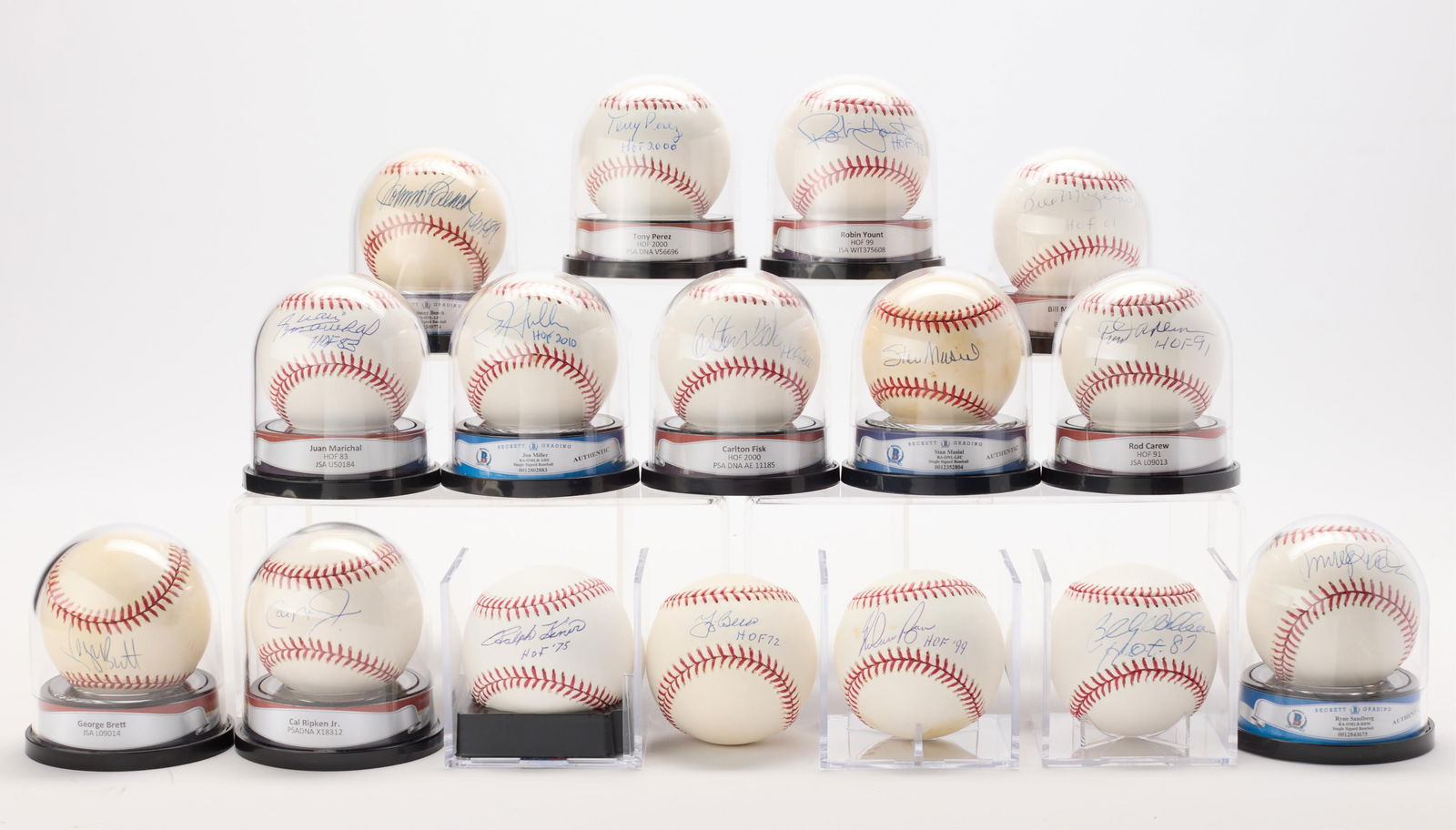 16 HOF Signed Baseballs - Most Inscribed (1 of 20)