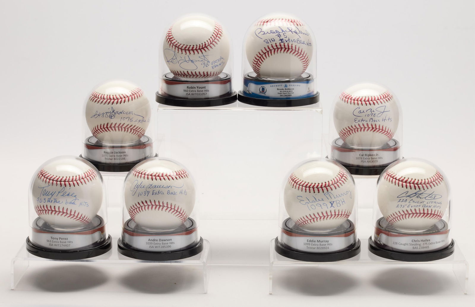 8 Signed Extra Base Hits Baseballs (1 of 12)