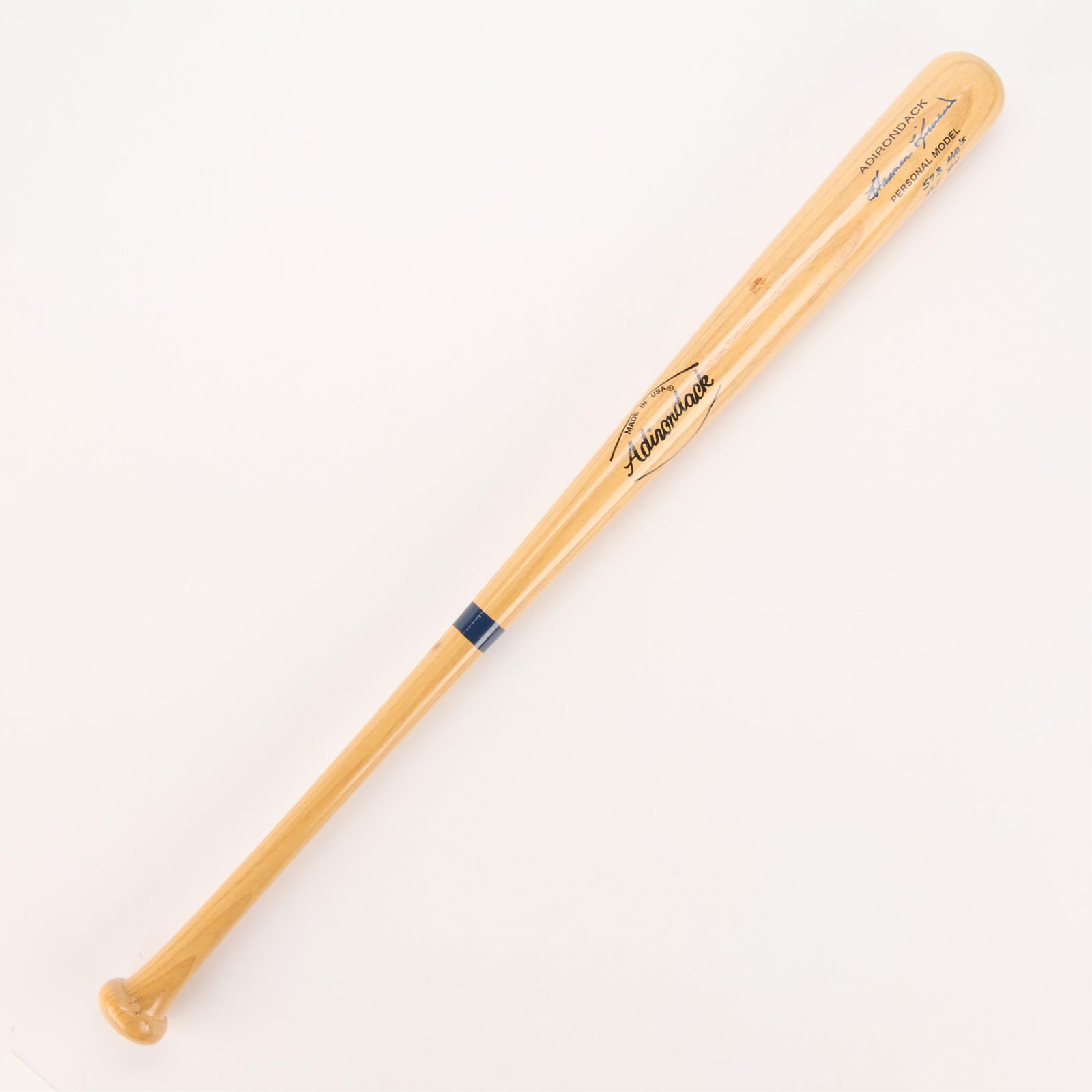 Harmon Killebrew Twins Bat Signed w/ HOF & HRs: Harmon Killebrew signed Minnesota Twins baseball bat. Additionally inscribed with stats "573 HR's HOF '84." Adirondack personal model bat. Length: 34 in x diameter: 2 1/2 in.