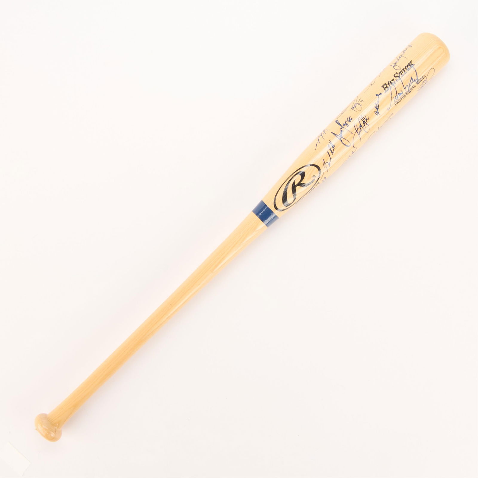 2000-01 MN Twins Team Signed Bat: Including signatures from the following: Torii Hunter, Bob Wells, Brian Buchanan, Jason Maxwell, Matt LeCroy, Eddie Guardado, Corey Koskie, Christian Guzman, Johan Santana, Eric Milton, among others.L