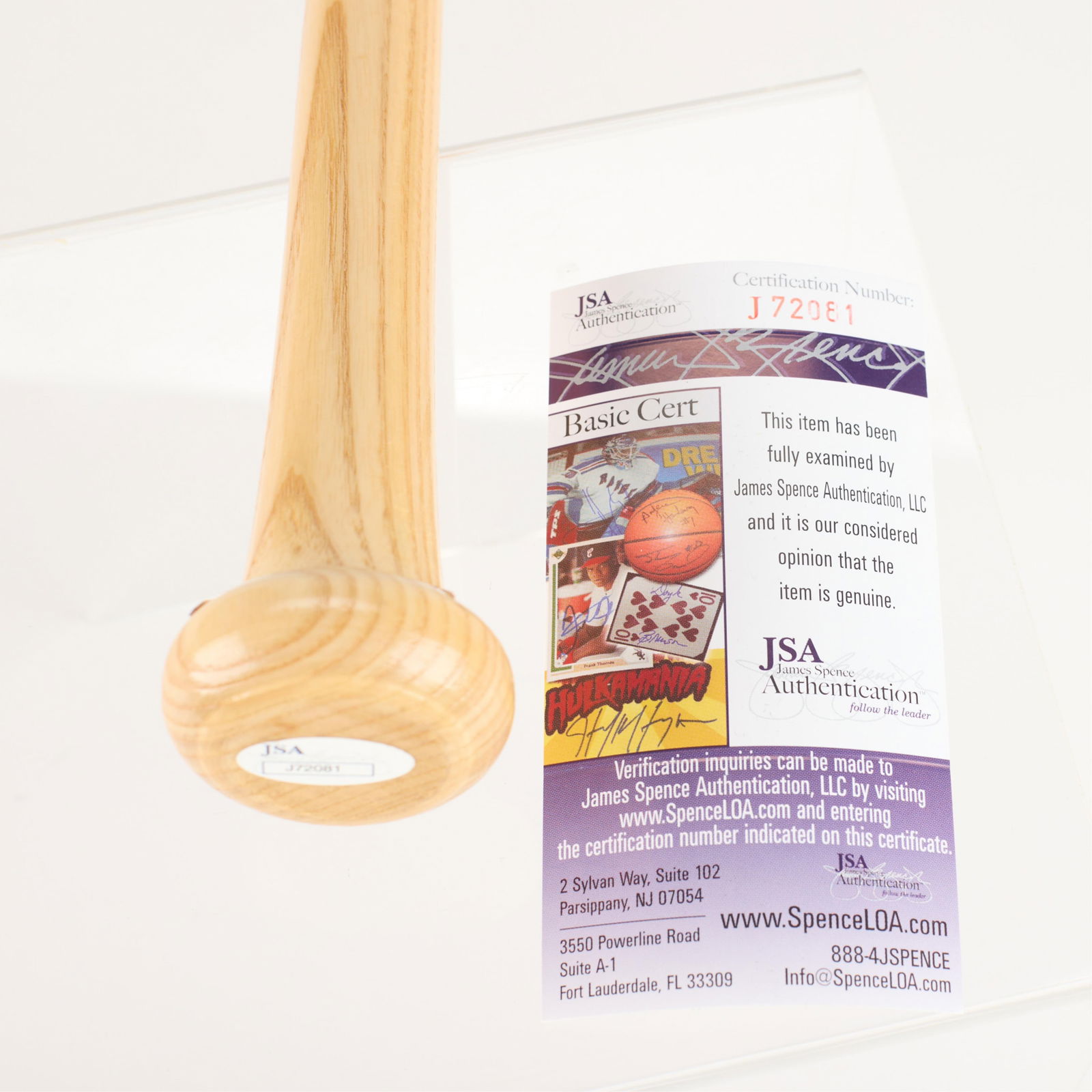 Chipper Jones Signed Rawlings Bat JSA - 4